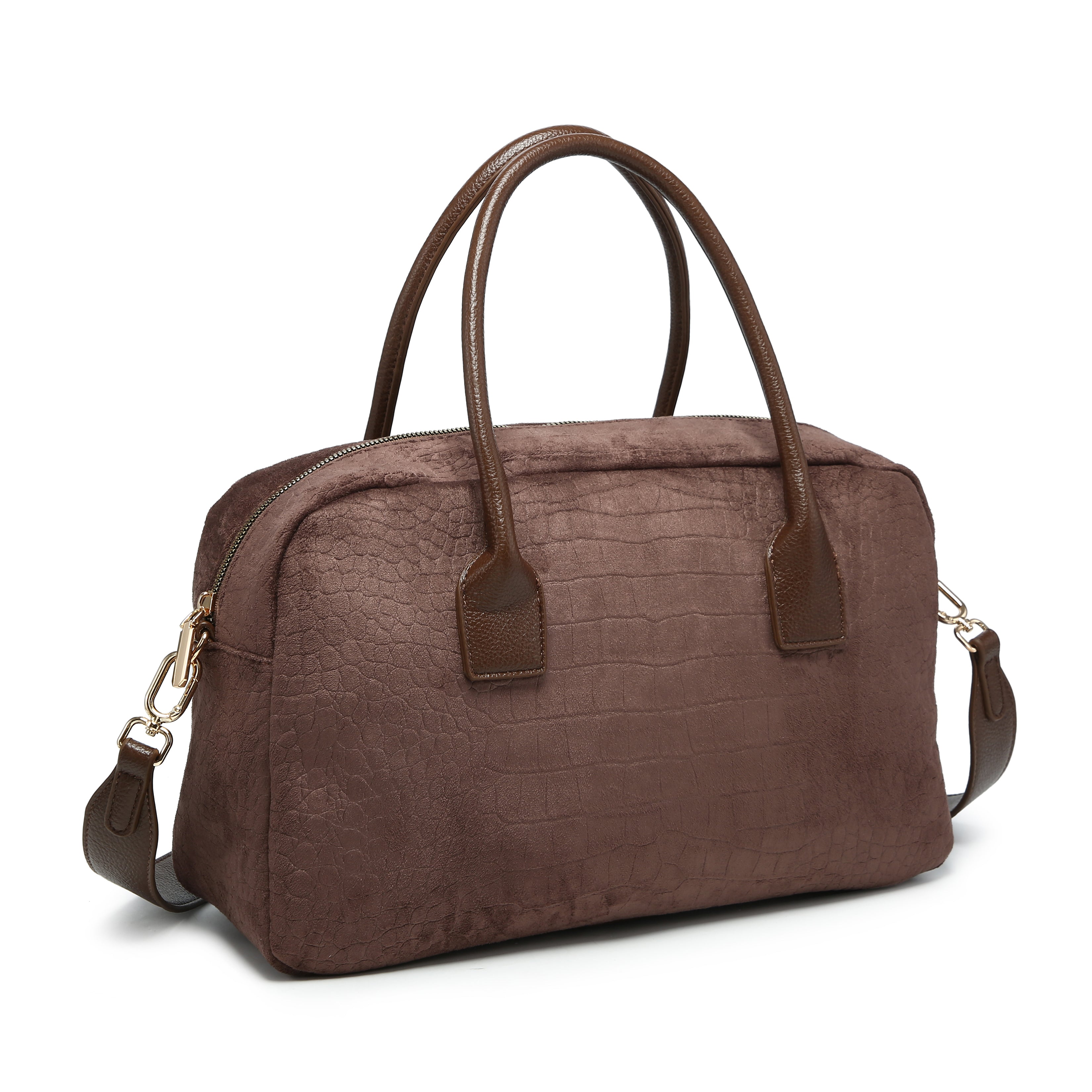 KASSANDRA Classic Croc Satchel Bag