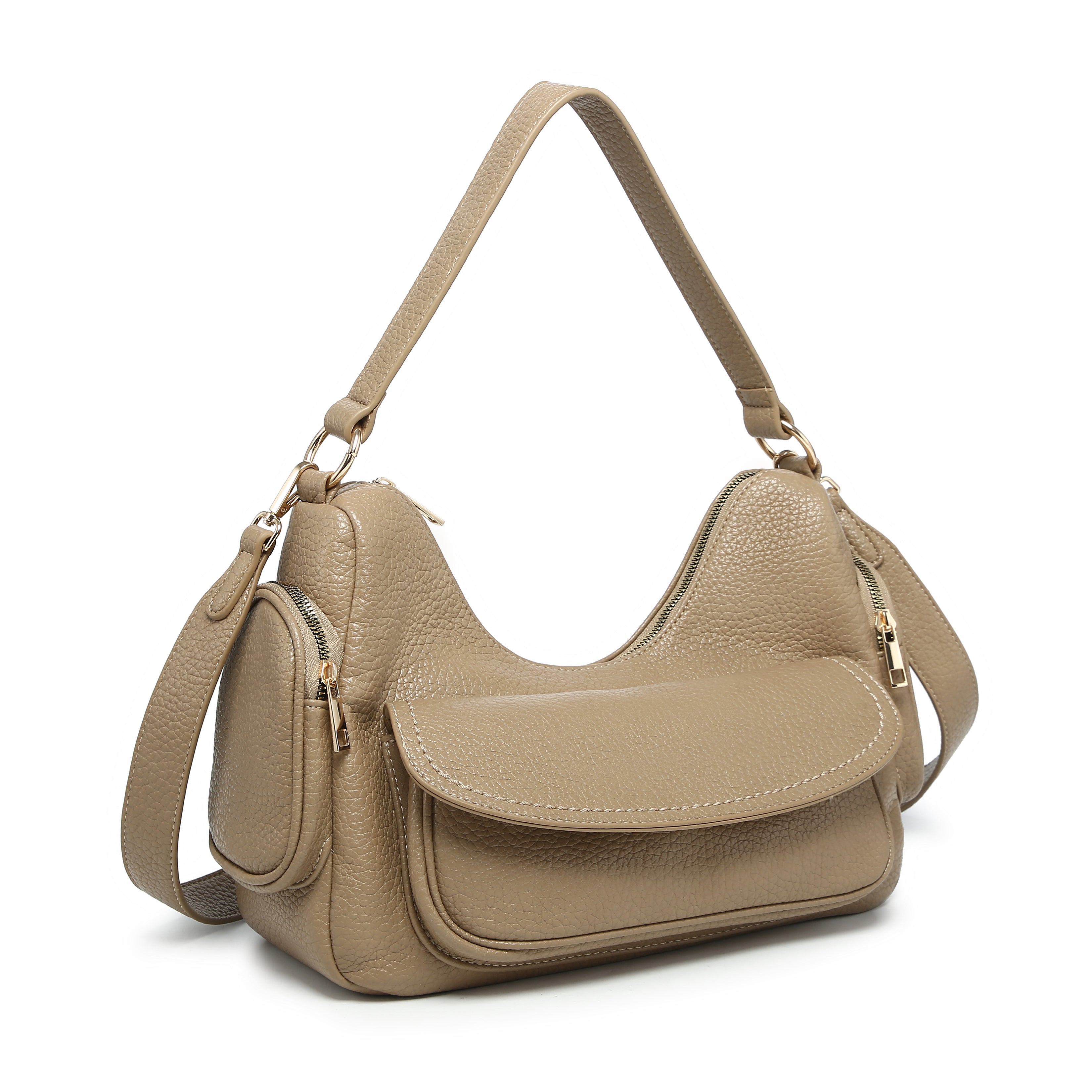 KASSANDRA Pebbled Shoulder Satchel Bag