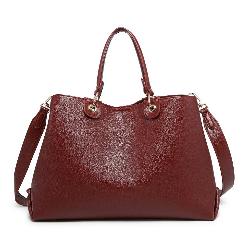 KASSANDRA Grommet Handle Everyday Tote Wine