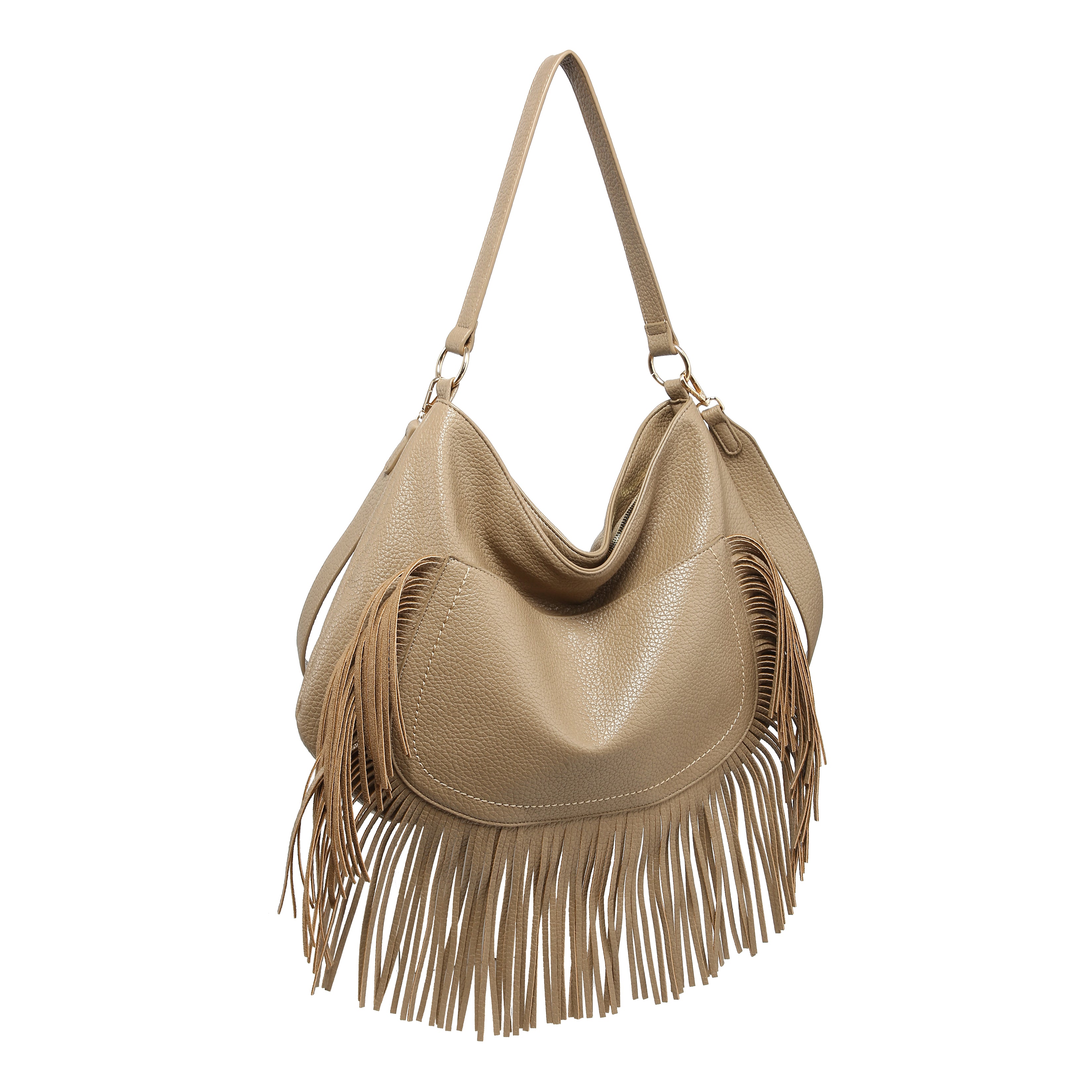 Fringe Slouchy Hobo Bag