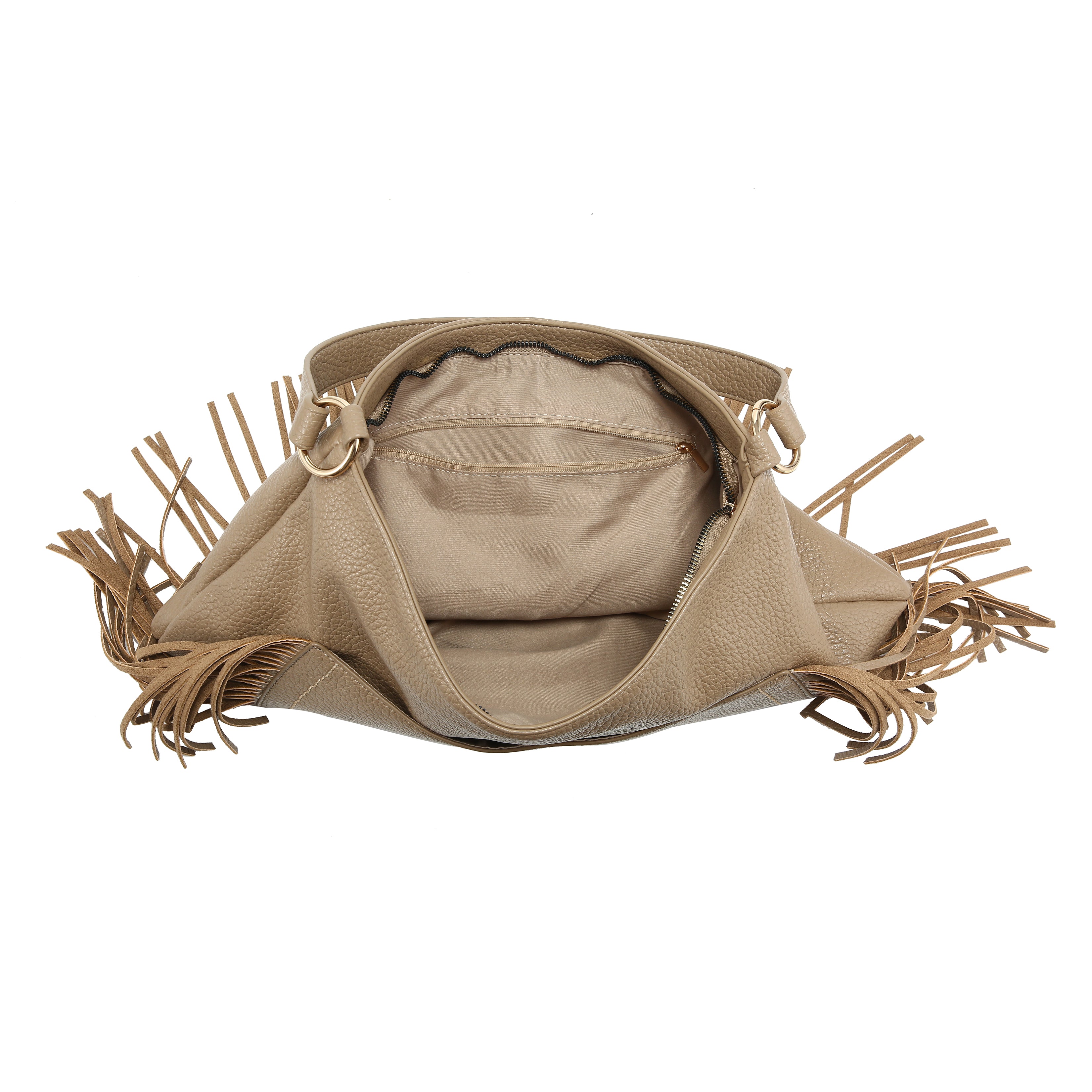 Fringe Slouchy Hobo Bag