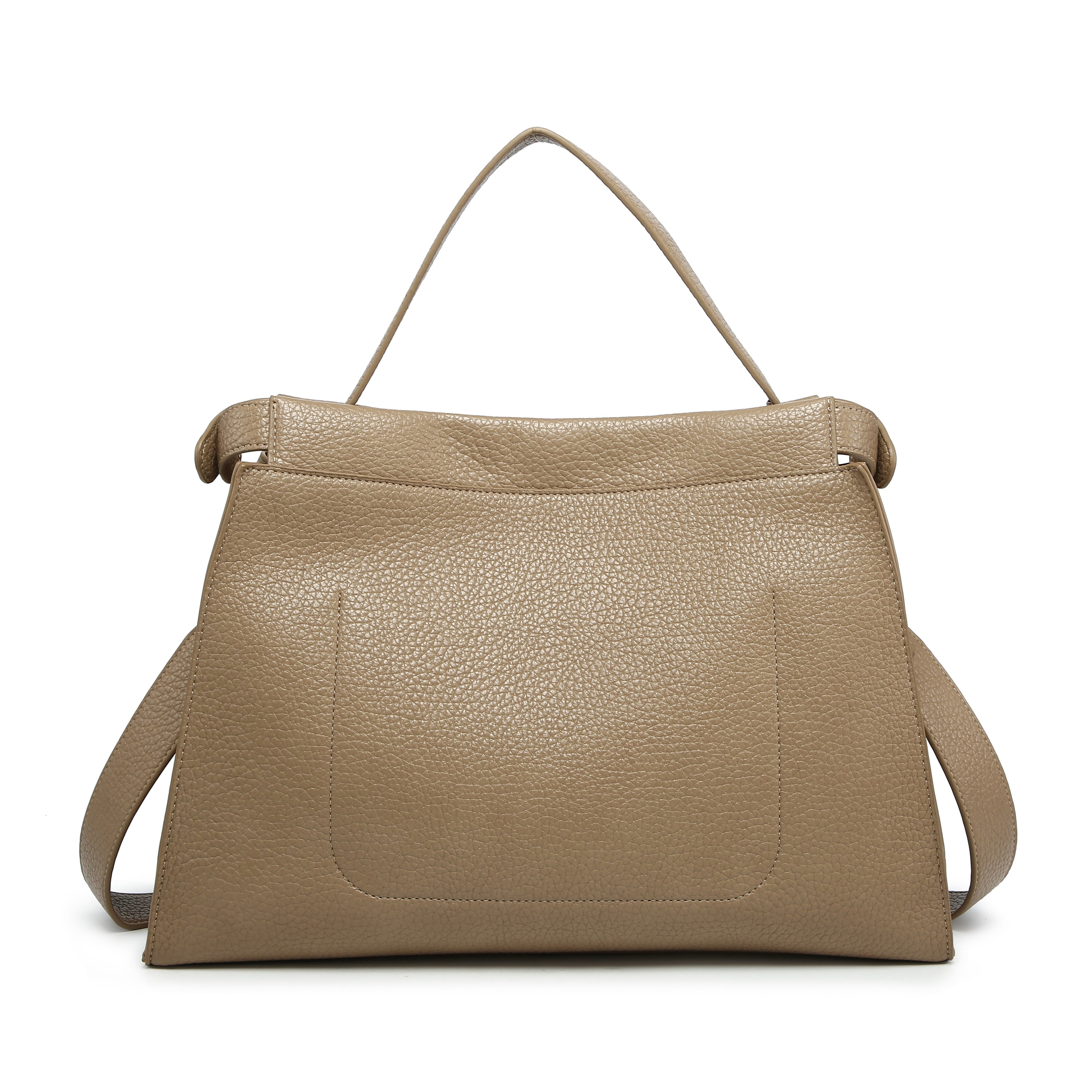 KASSANDRA Soft-Edge Turn-Lock Shoulder Tote