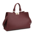 KASSANDRA Structured Turn-Lock City Tote
