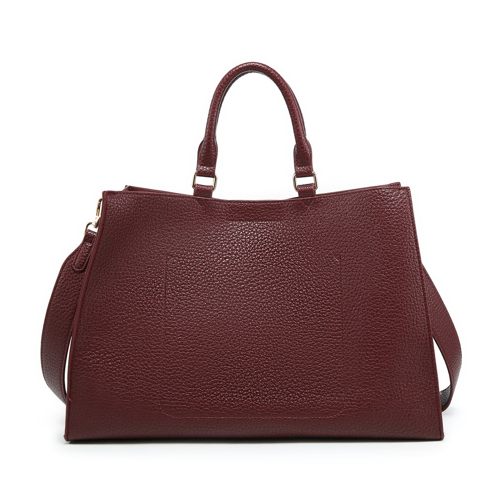 KASSANDRA Structured Turn-Lock City Tote