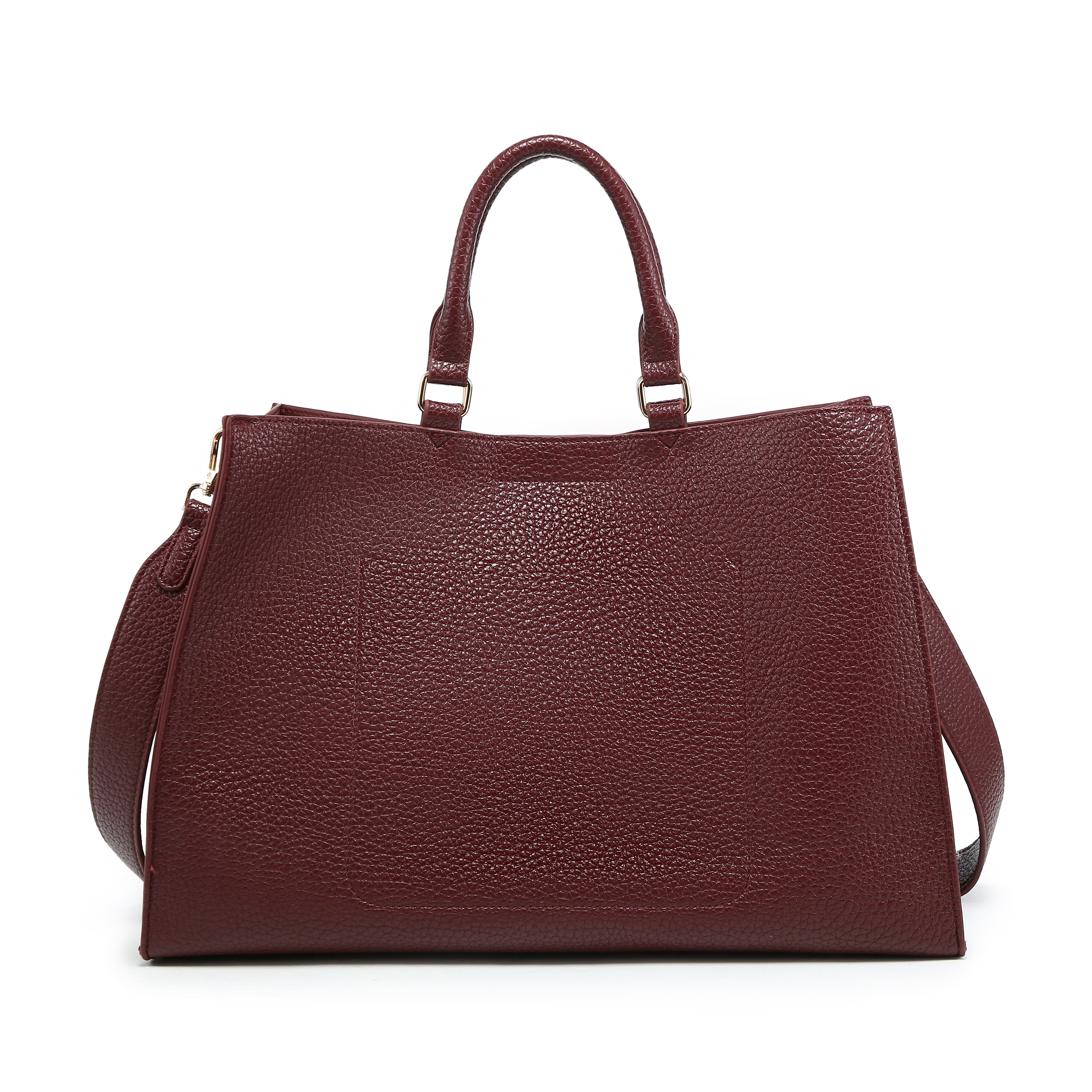 KASSANDRA Structured Turn-Lock City Tote