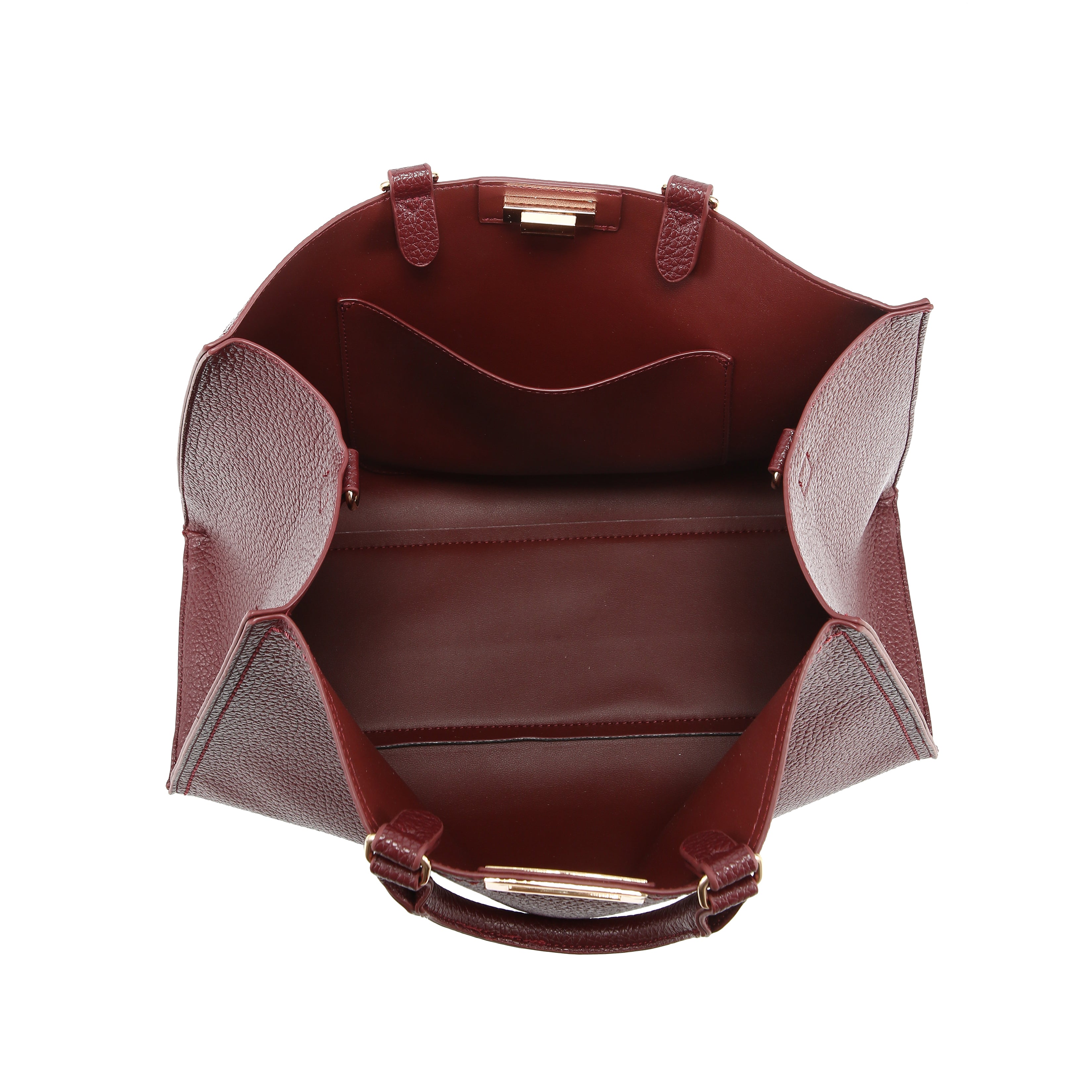 KASSANDRA Structured Turn-Lock City Tote