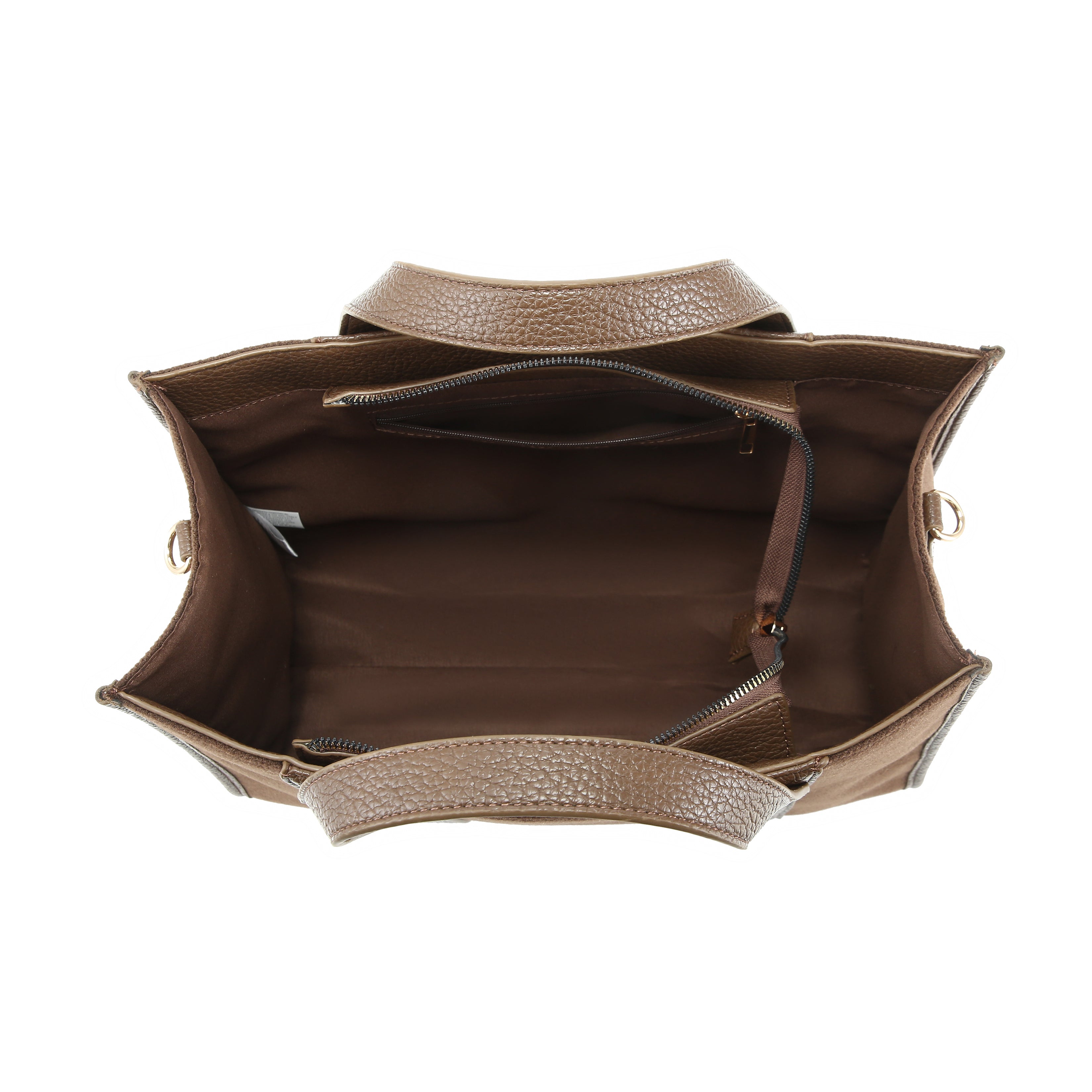 Mixed-Material Boxy Tote