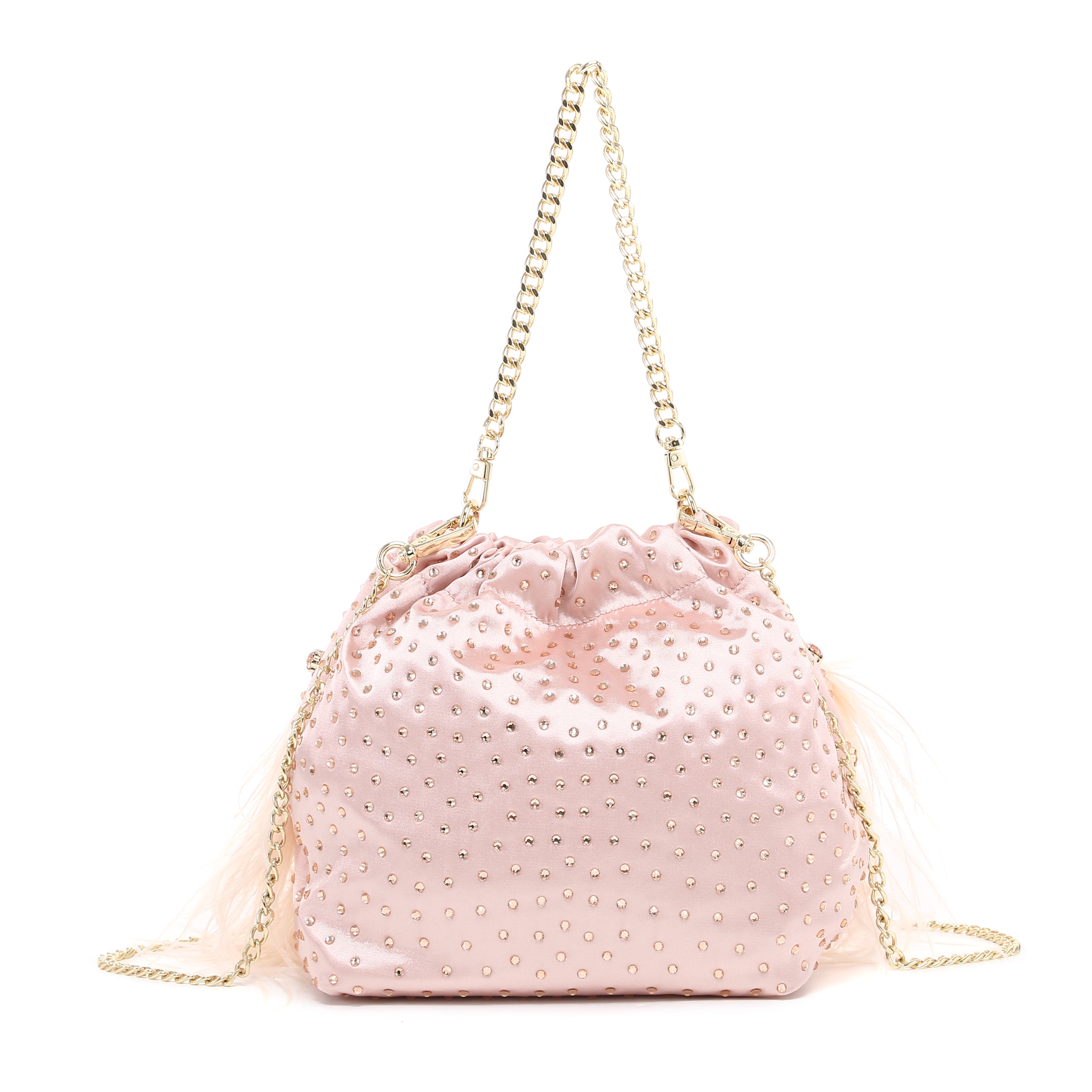 KASSANDRA Feather and Pearl Luxury Series Evening Bag
