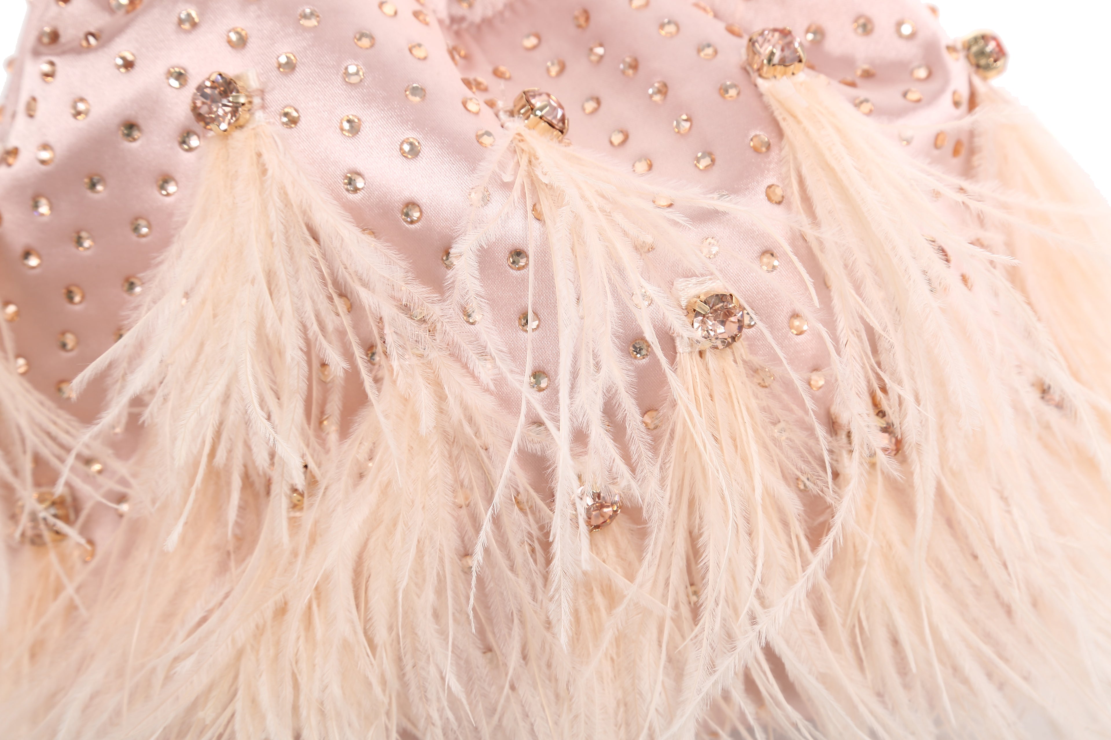 KASSANDRA Feather and Pearl Luxury Series Evening Bag