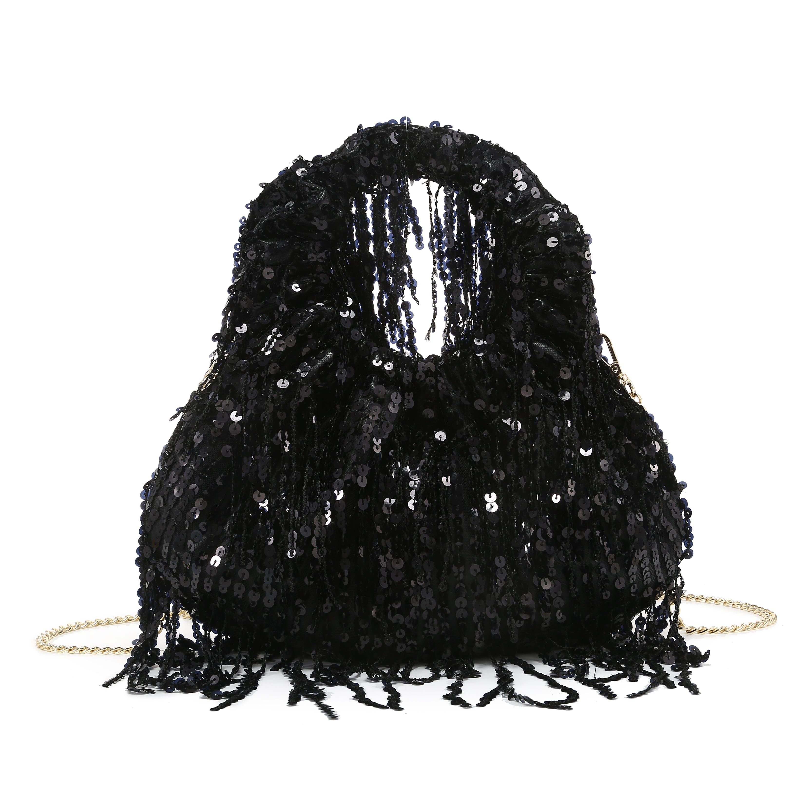 Sequin Fringe Party Series Bucket Bag