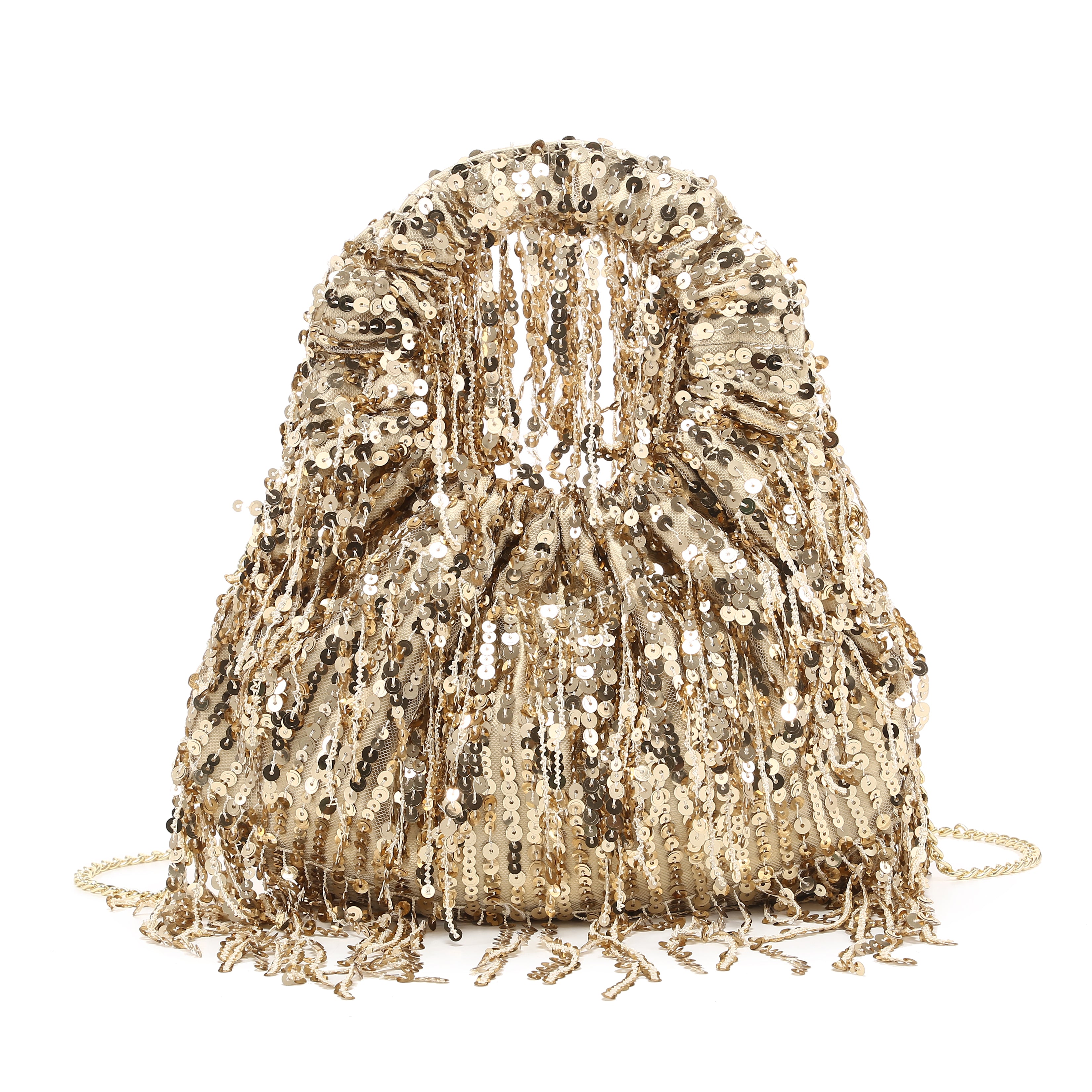 Sequin Fringe Party Series Bucket Bag