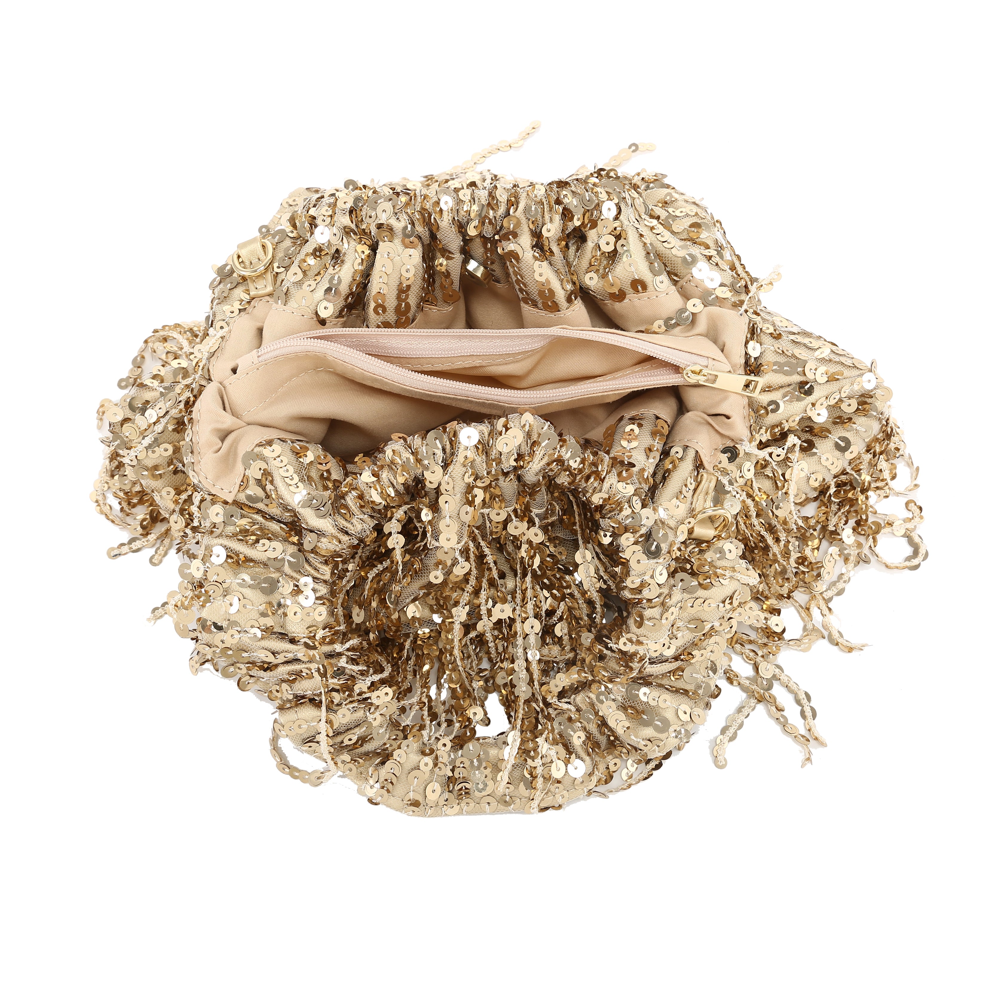 Sequin Fringe Party Series Bucket Bag