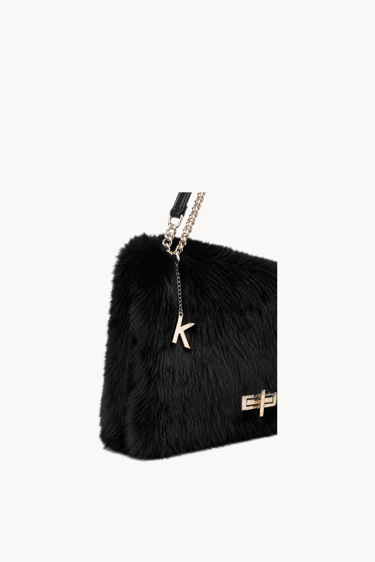 Kassandra & Co Borsa a spalla effetto pelliccia con catena
