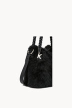 Kassandra & Co Borsa hobo effetto pelliccia con manico intrecciato