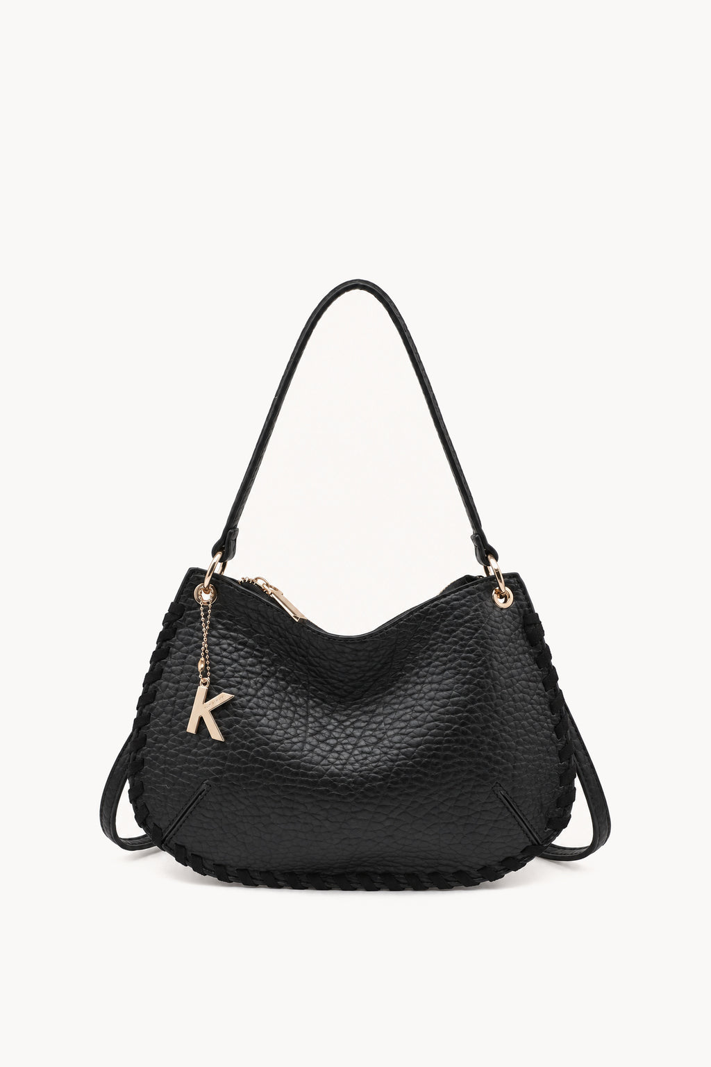 Kassandra & Co Borsa a spalla con cuciture decorative