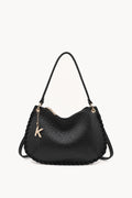 Kassandra & Co Borsa a spalla con cuciture decorative