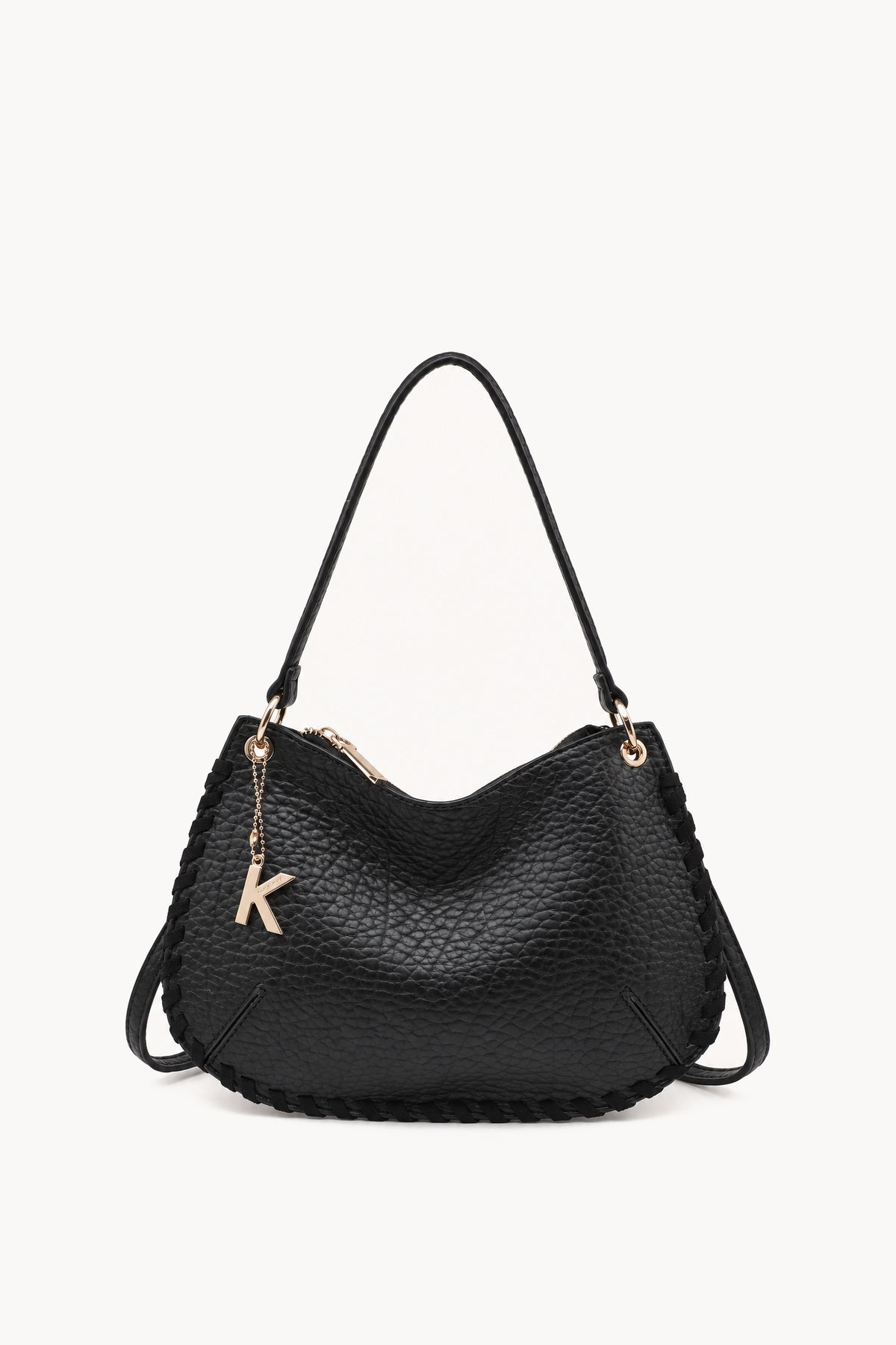 Kassandra & Co Borsa a spalla con cuciture decorative