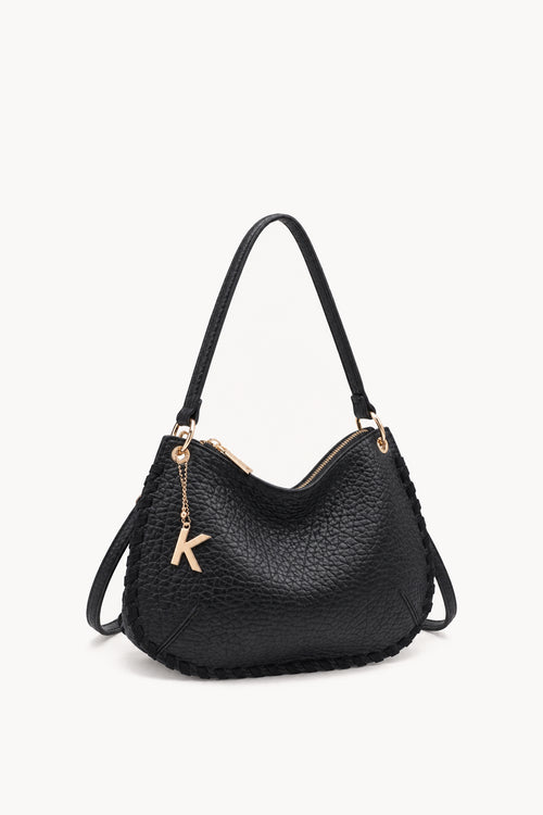 Kassandra & Co Borsa a spalla con cuciture decorative