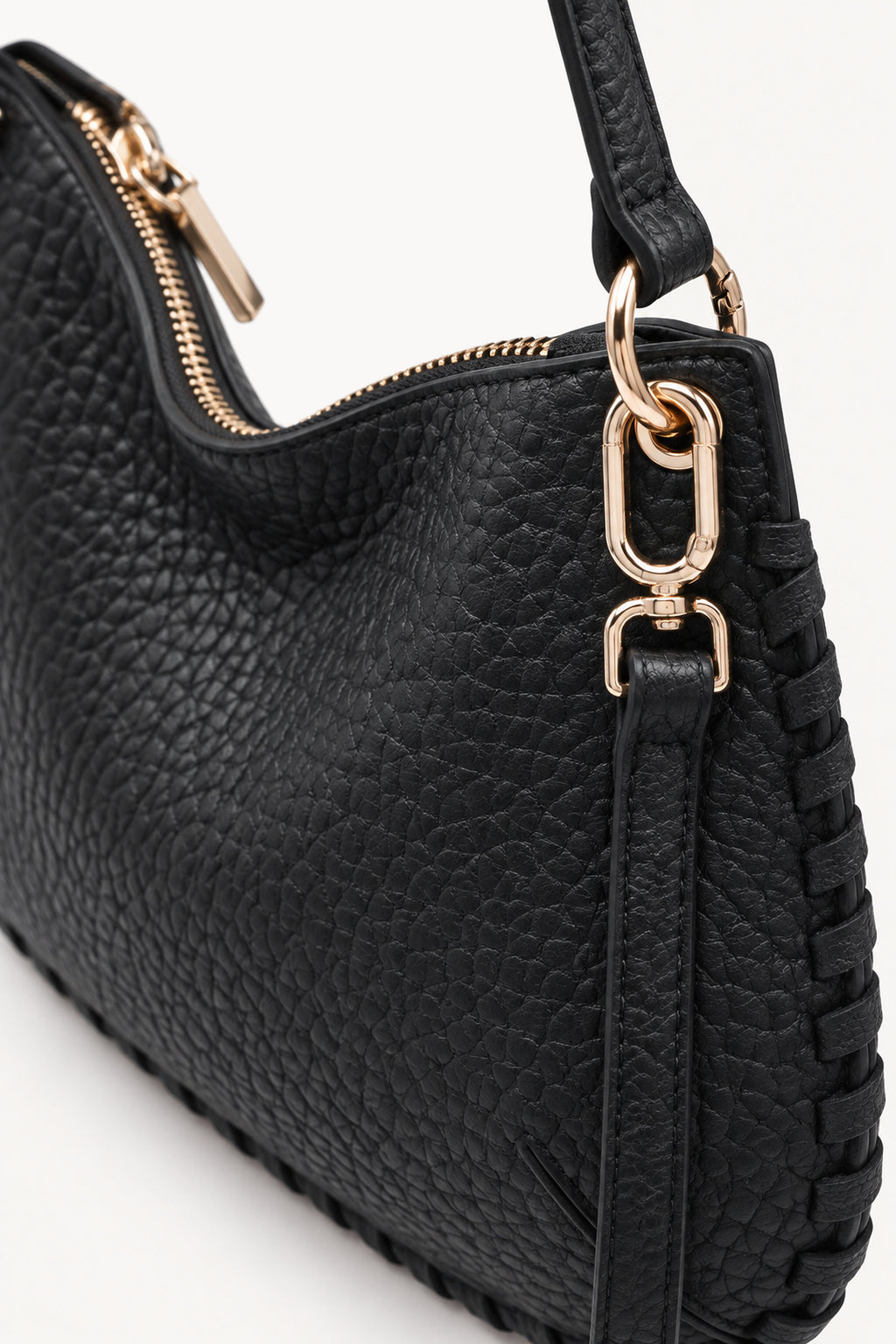 Kassandra & Co Borsa a spalla con cuciture decorative