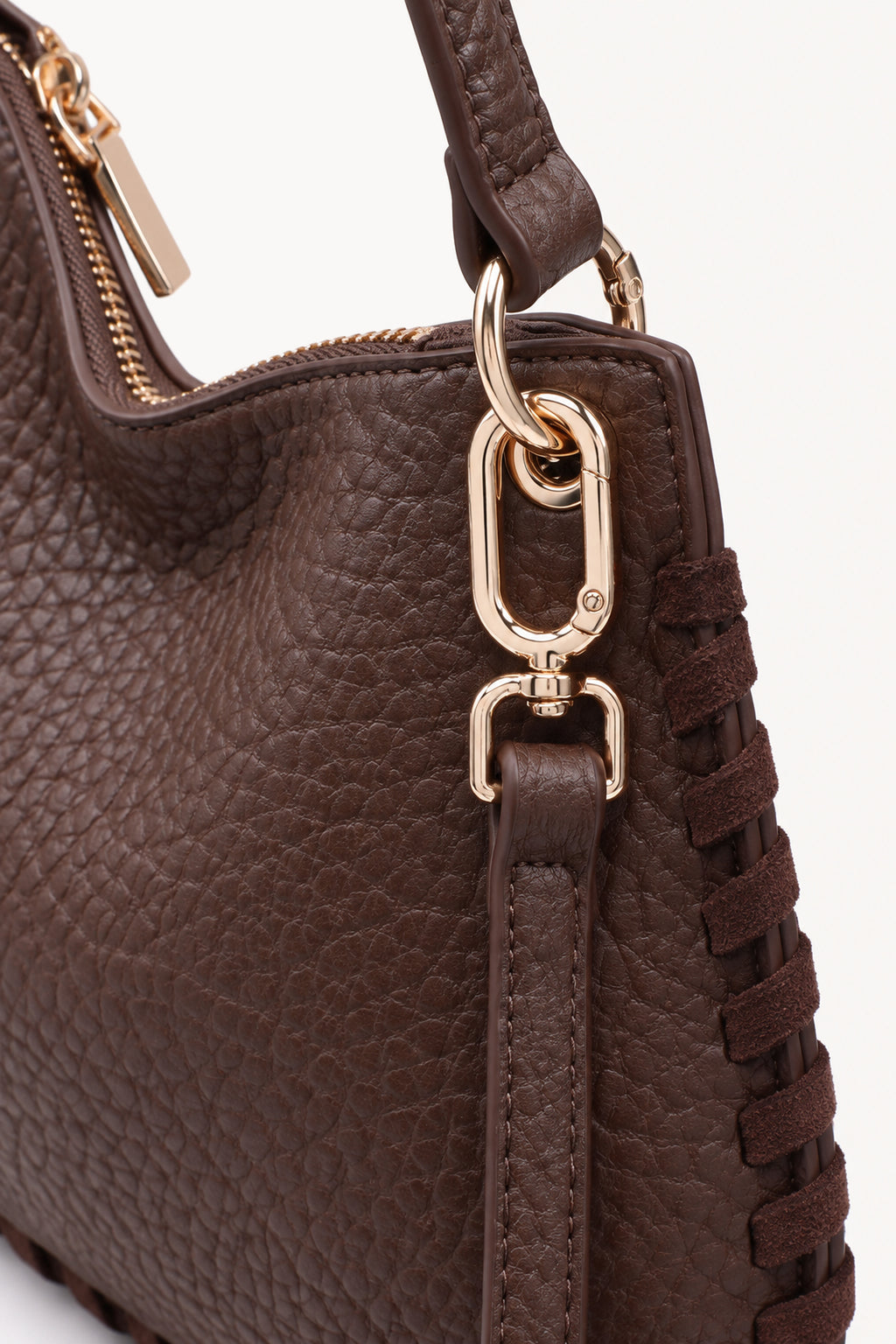 Kassandra & Co Borsa a spalla con cuciture decorative