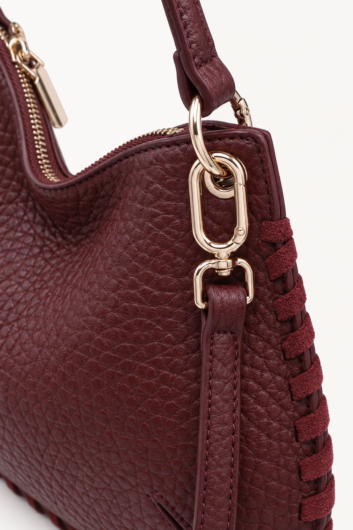Kassandra & Co Borsa a spalla con cuciture decorative