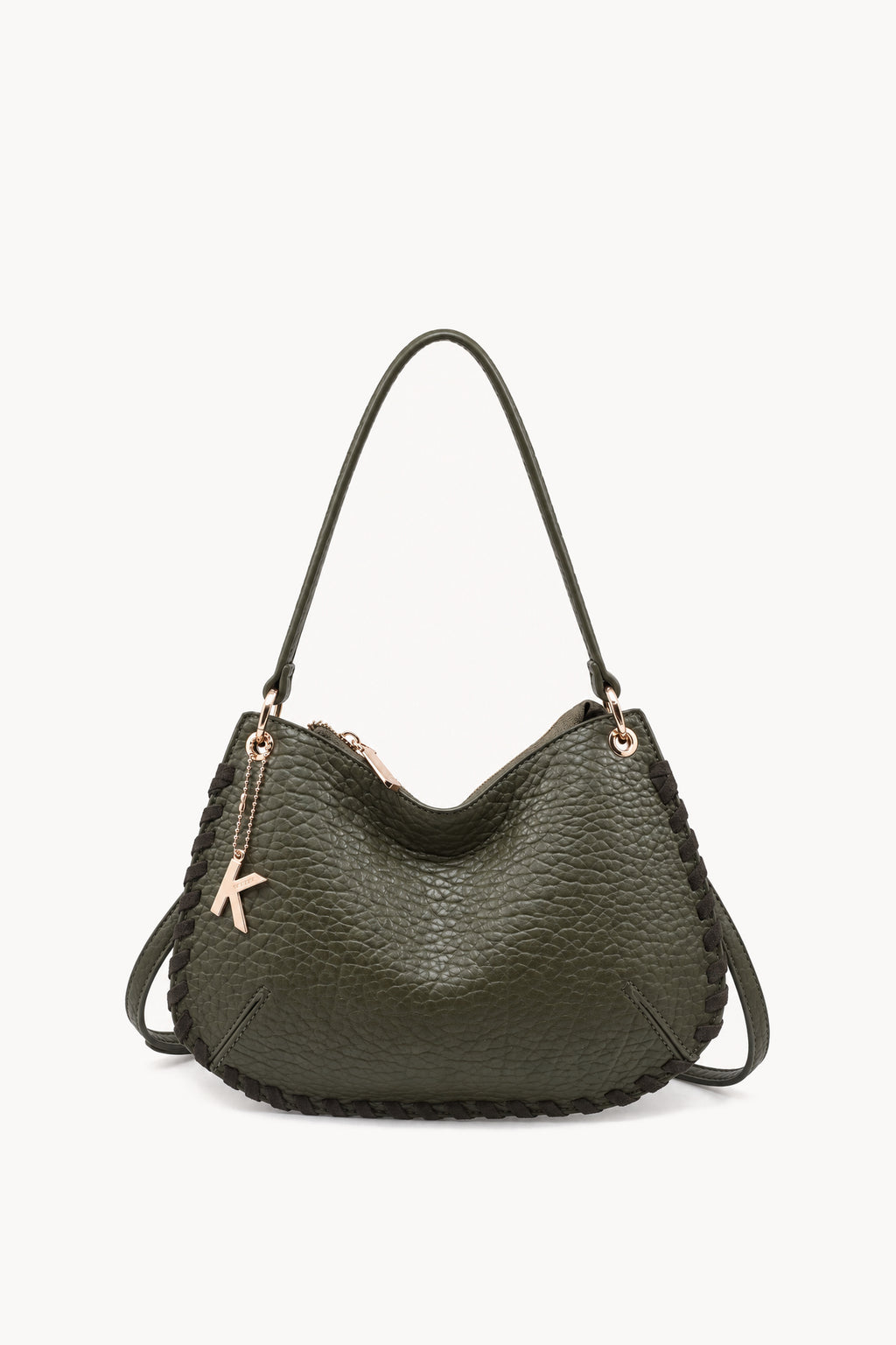 Kassandra & Co Borsa a spalla con cuciture decorative