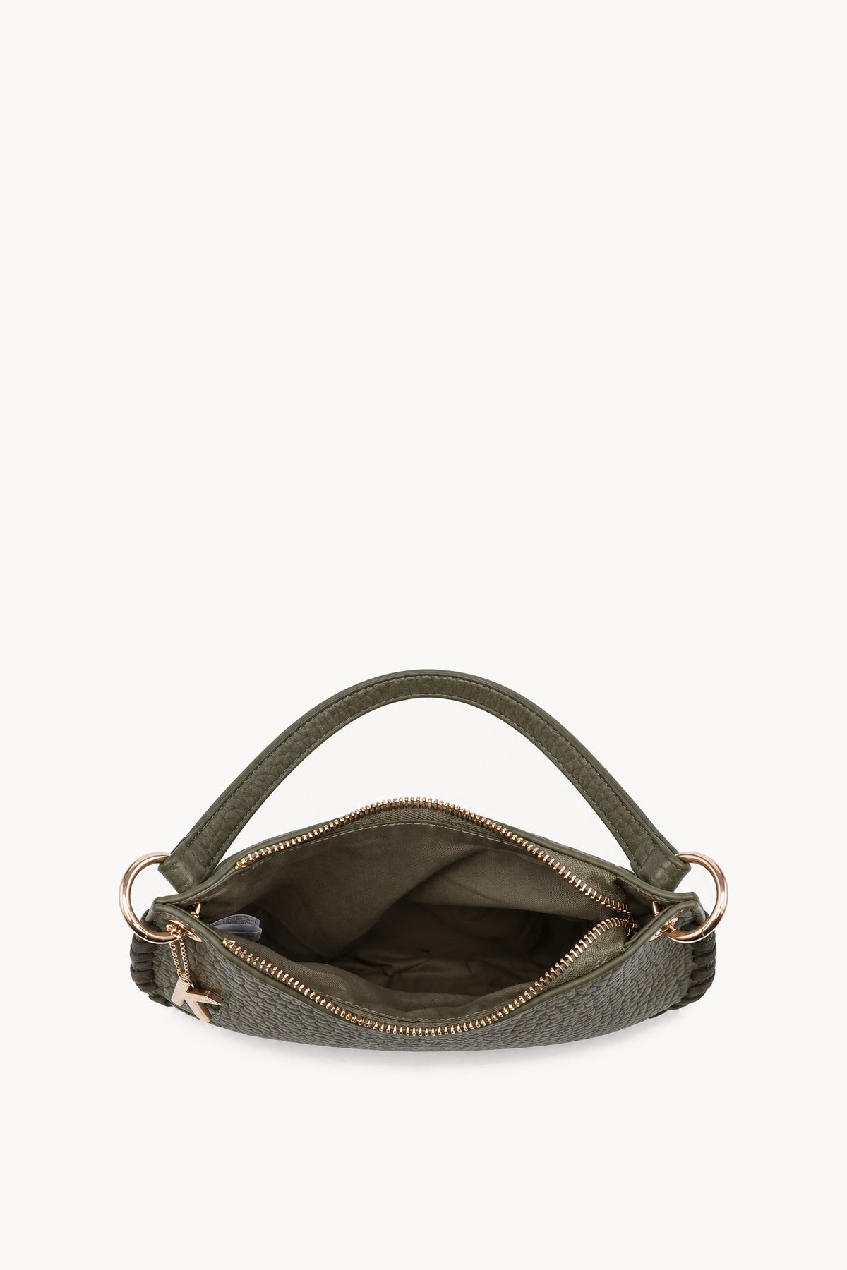 Kassandra & Co Borsa a spalla con cuciture decorative