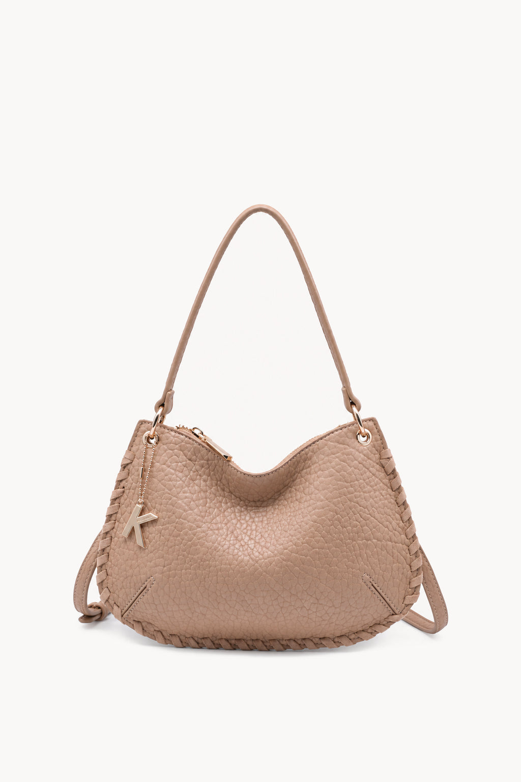 Kassandra & Co Borsa a spalla con cuciture decorative