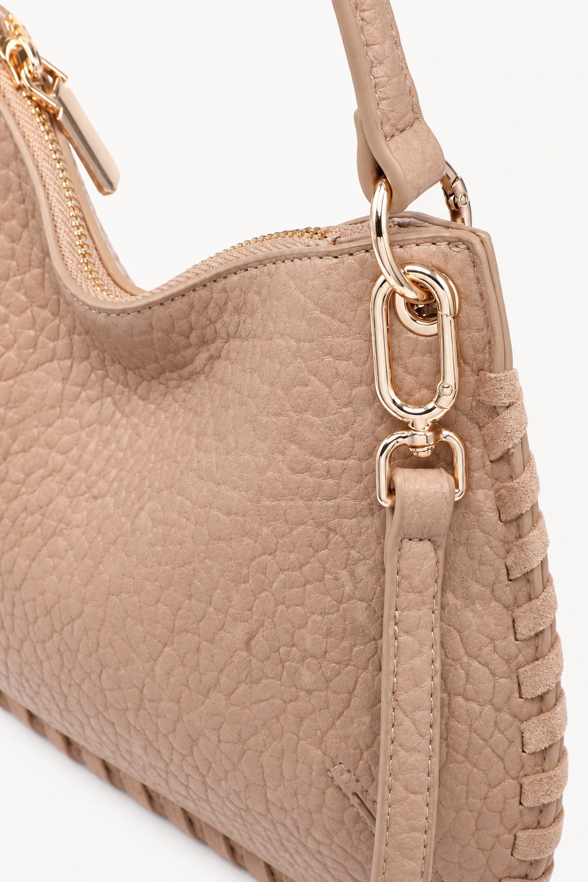 Kassandra & Co Borsa a spalla con cuciture decorative
