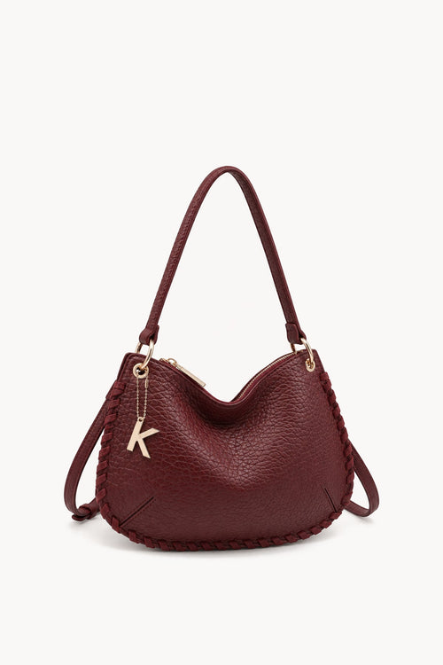 Kassandra & Co Borsa a spalla con cuciture decorative