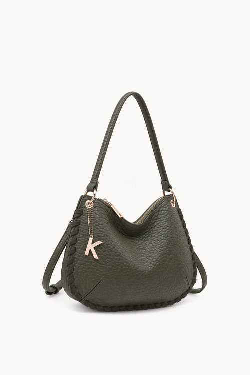 Kassandra & Co Borsa a spalla con cuciture decorative