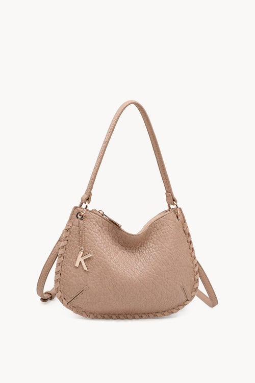 Kassandra & Co Borsa a spalla con cuciture decorative
