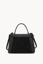 Kassandra & Co Borsa a mano effetto scamosciato con fascia decorativa