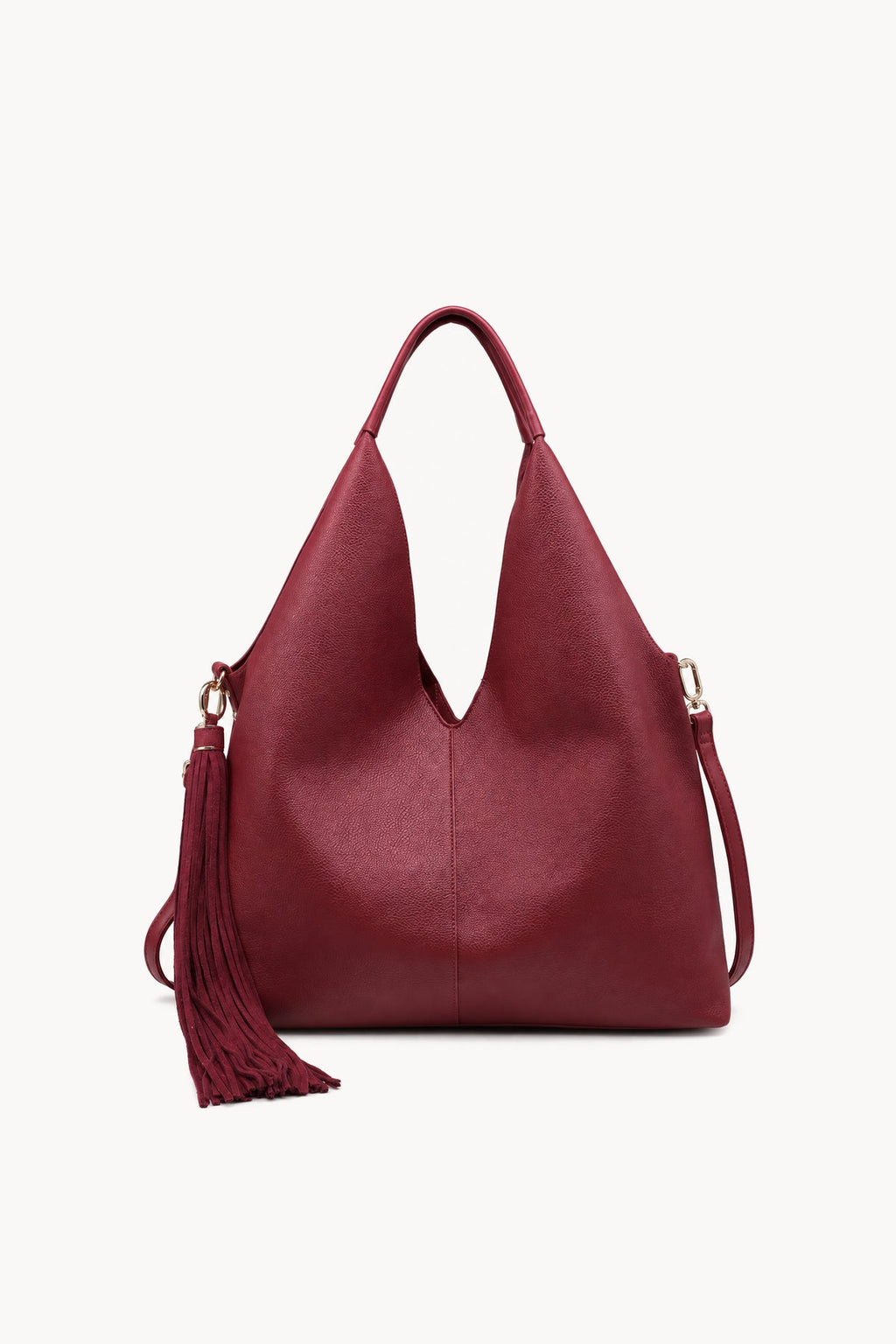 Borsa hobo con lunga nappa Red