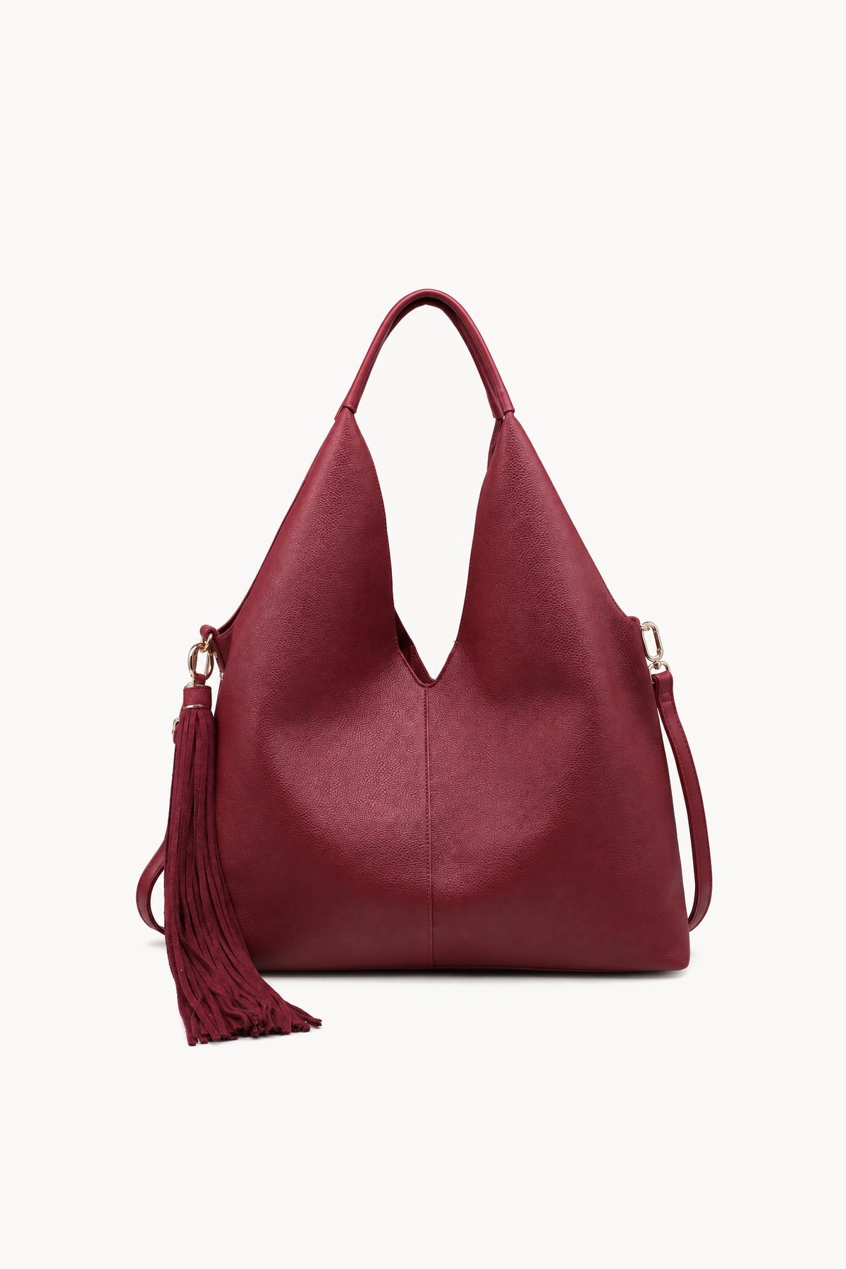 Borsa hobo con lunga nappa Red