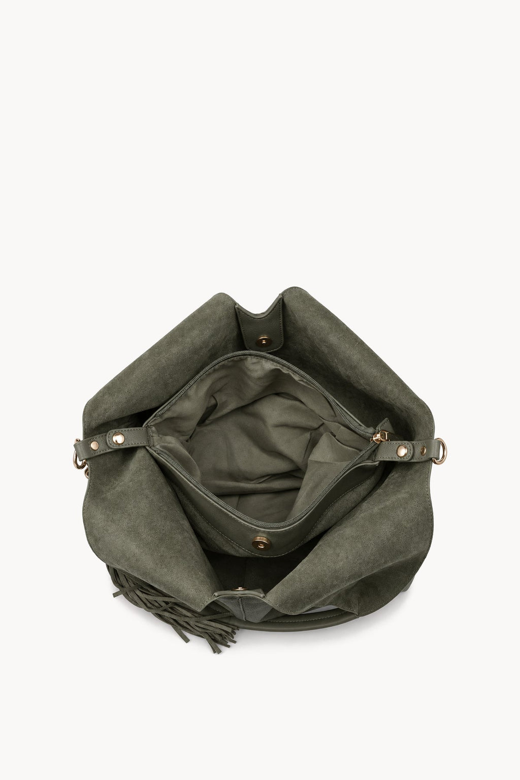 Borsa hobo con lunga nappa Green