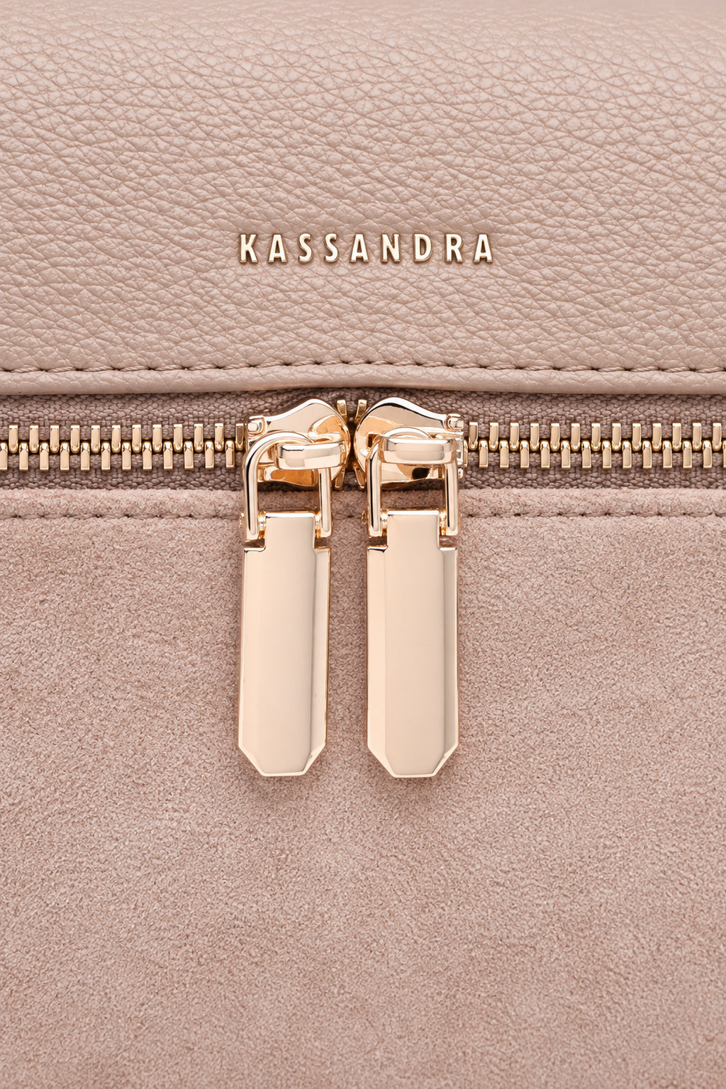 Borsa a mano effetto scamosciato con doppia zip