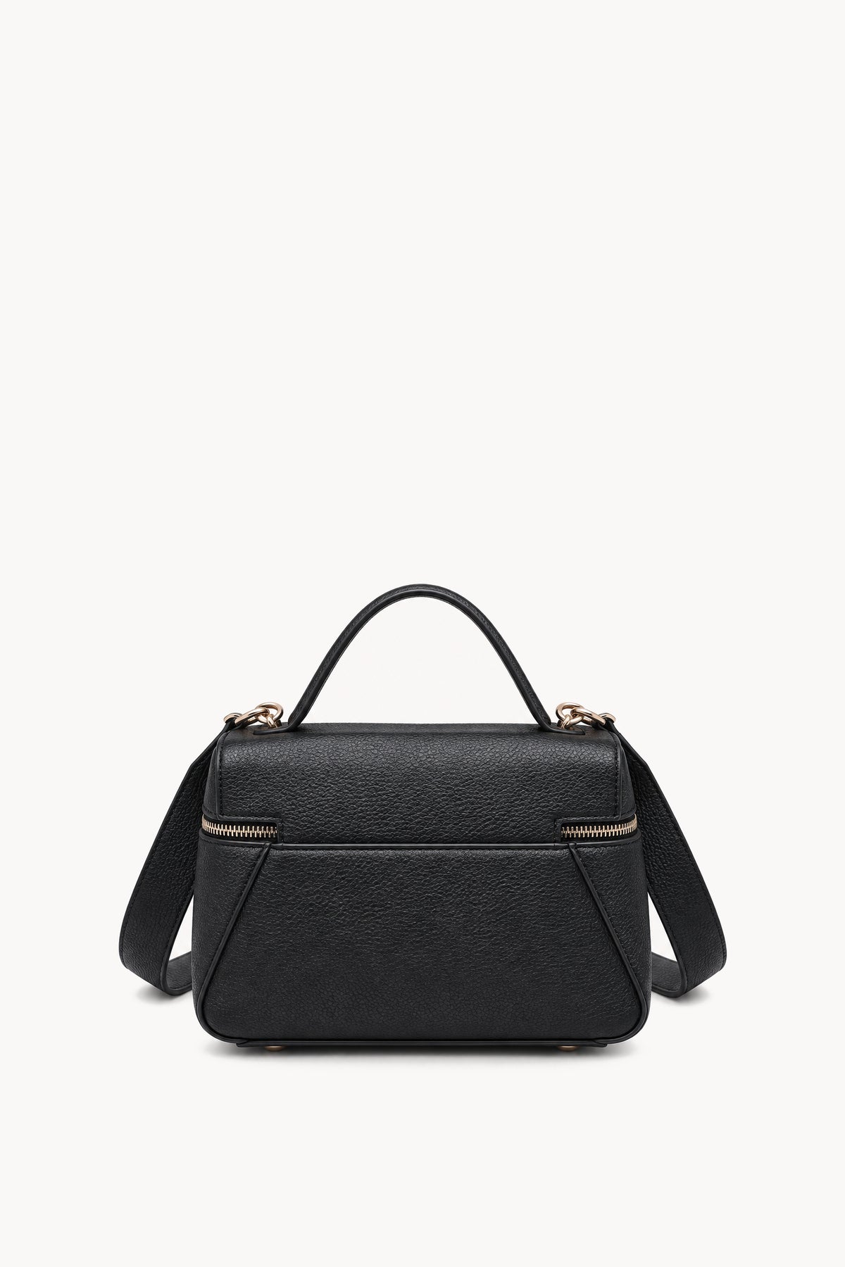Borsa a mano effetto scamosciato con doppia zip