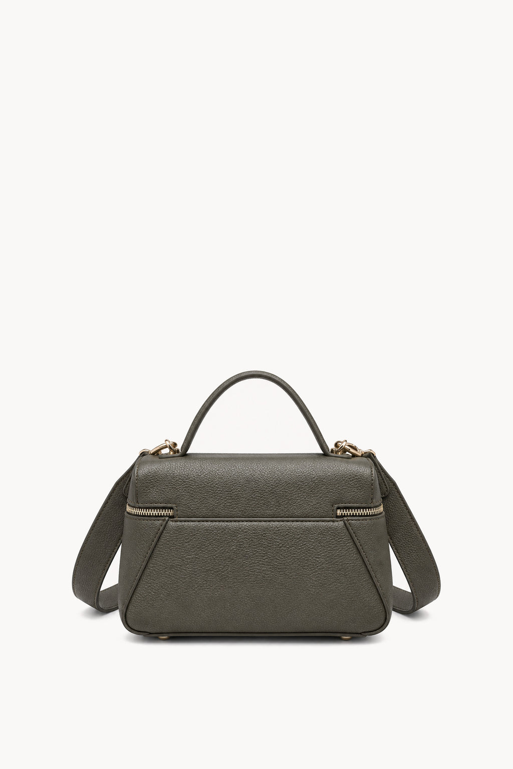 Borsa a mano effetto scamosciato con doppia zip