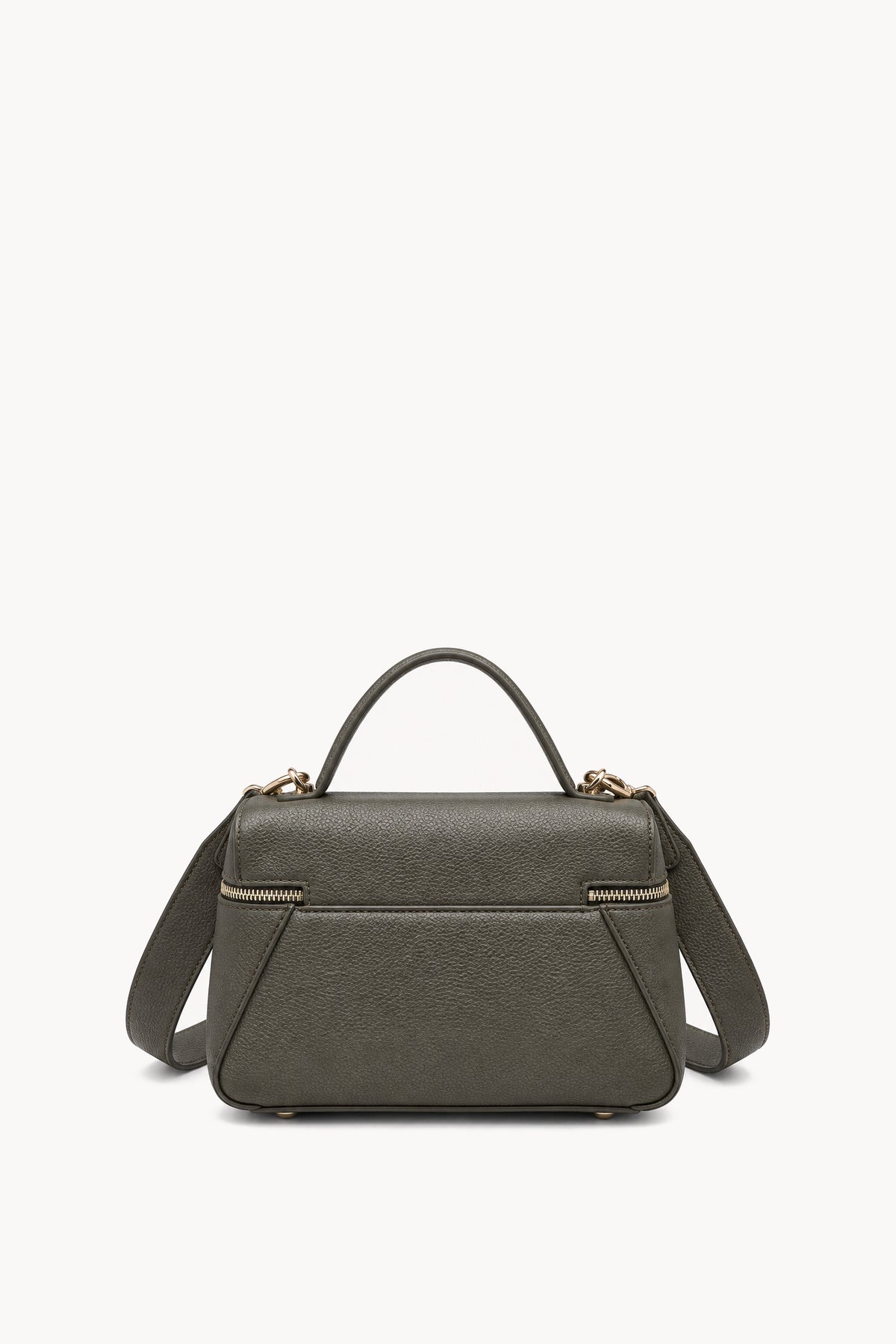 Borsa a mano effetto scamosciato con doppia zip