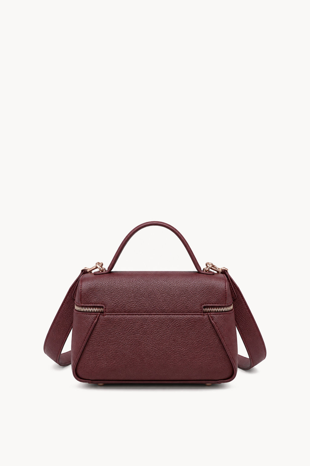 Borsa a mano effetto scamosciato con doppia zip