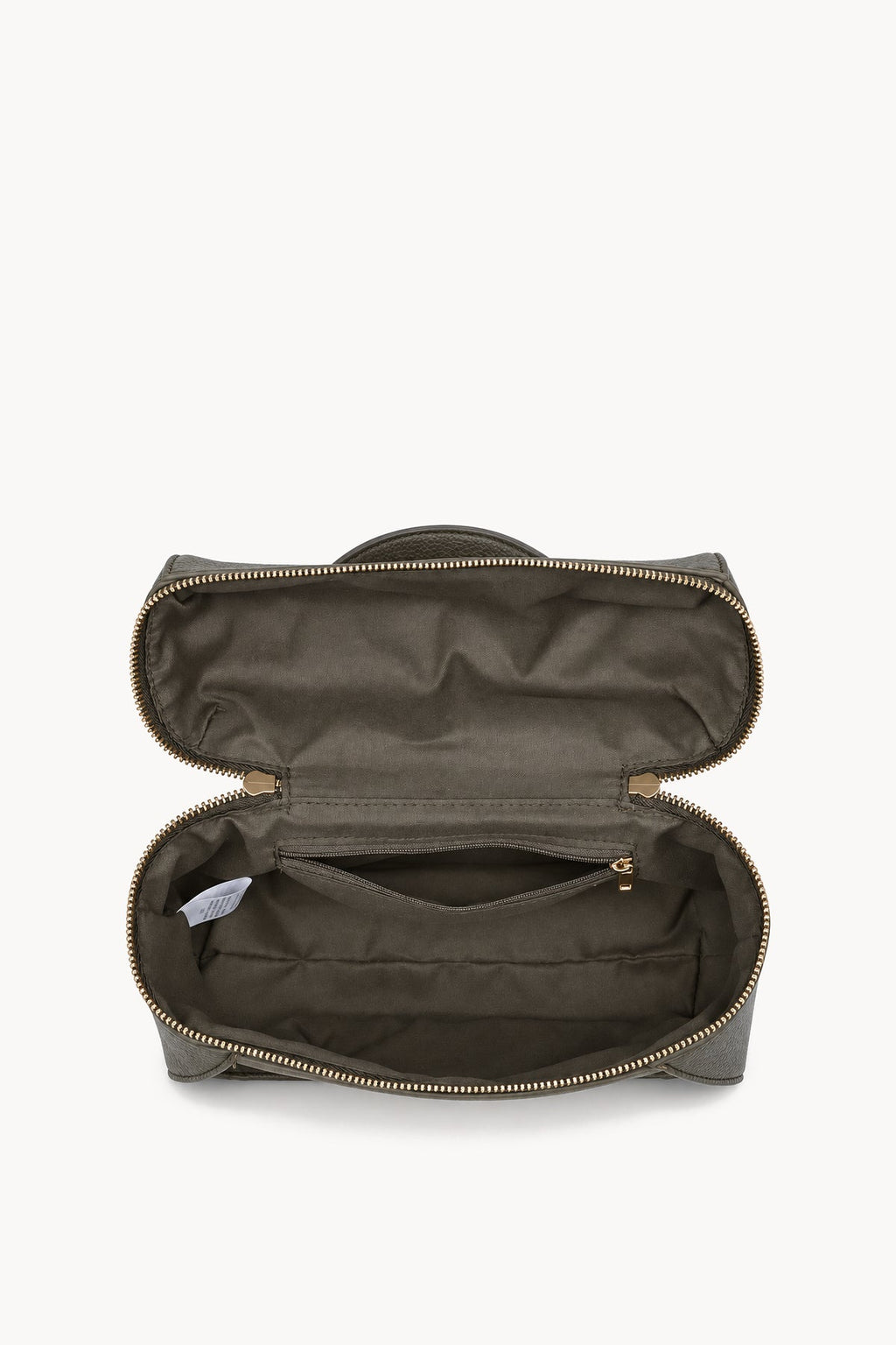 Borsa a mano effetto scamosciato con doppia zip Green