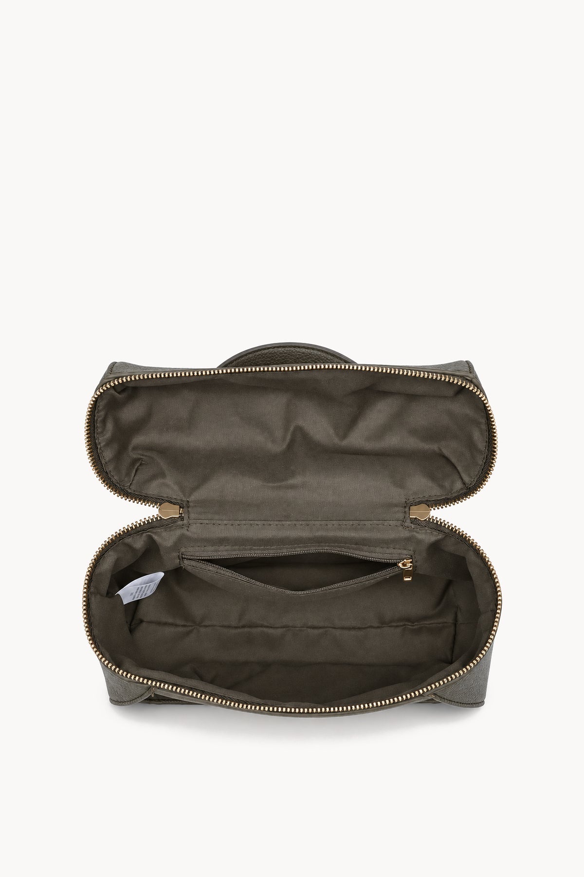 Borsa a mano effetto scamosciato con doppia zip Green