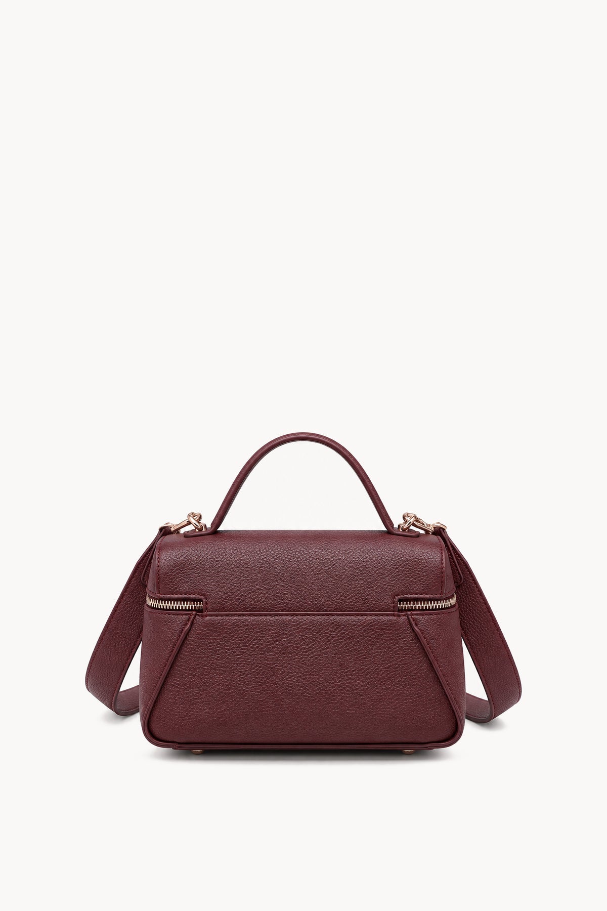 Borsa a mano effetto scamosciato con doppia zip Red