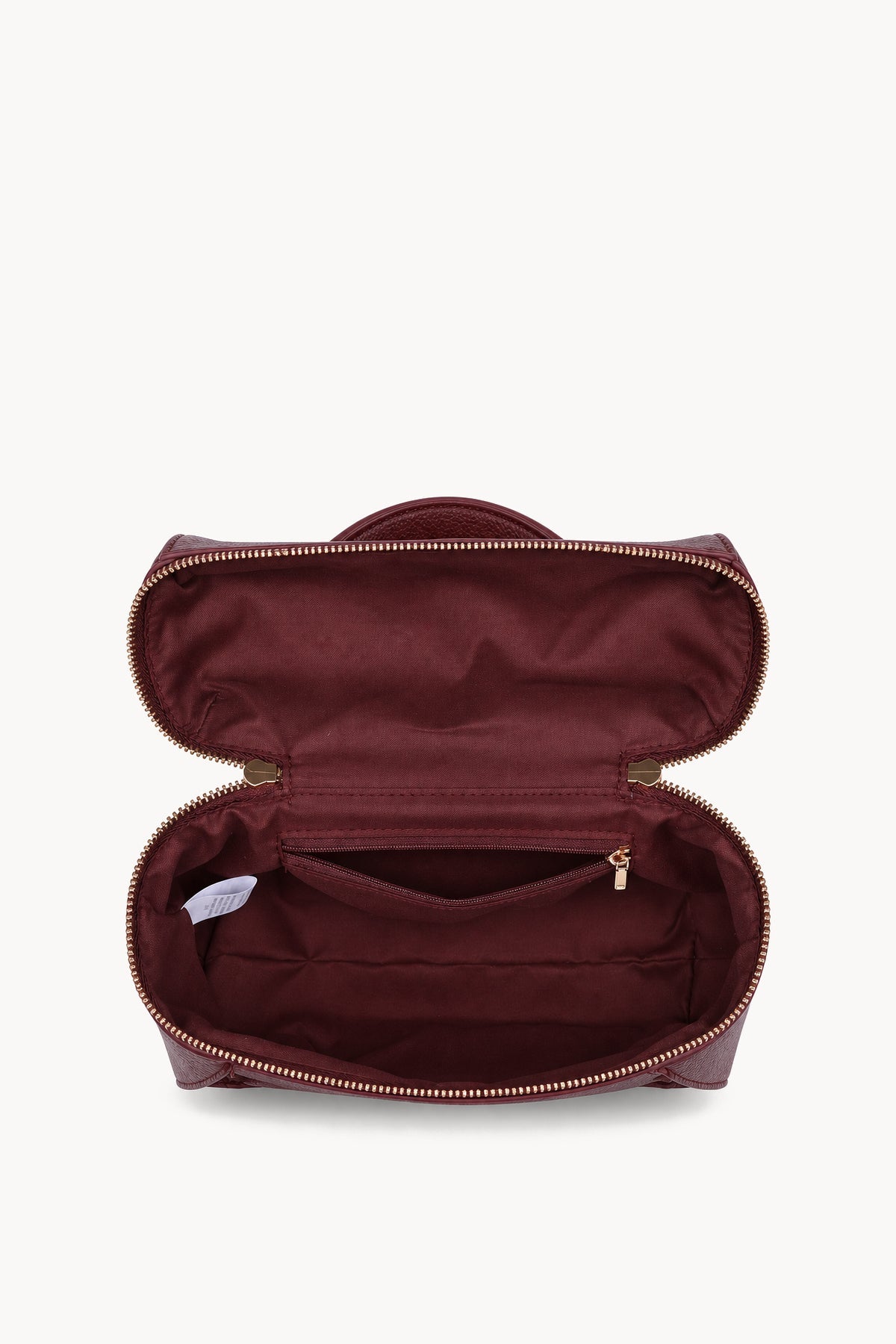 Borsa a mano effetto scamosciato con doppia zip Red