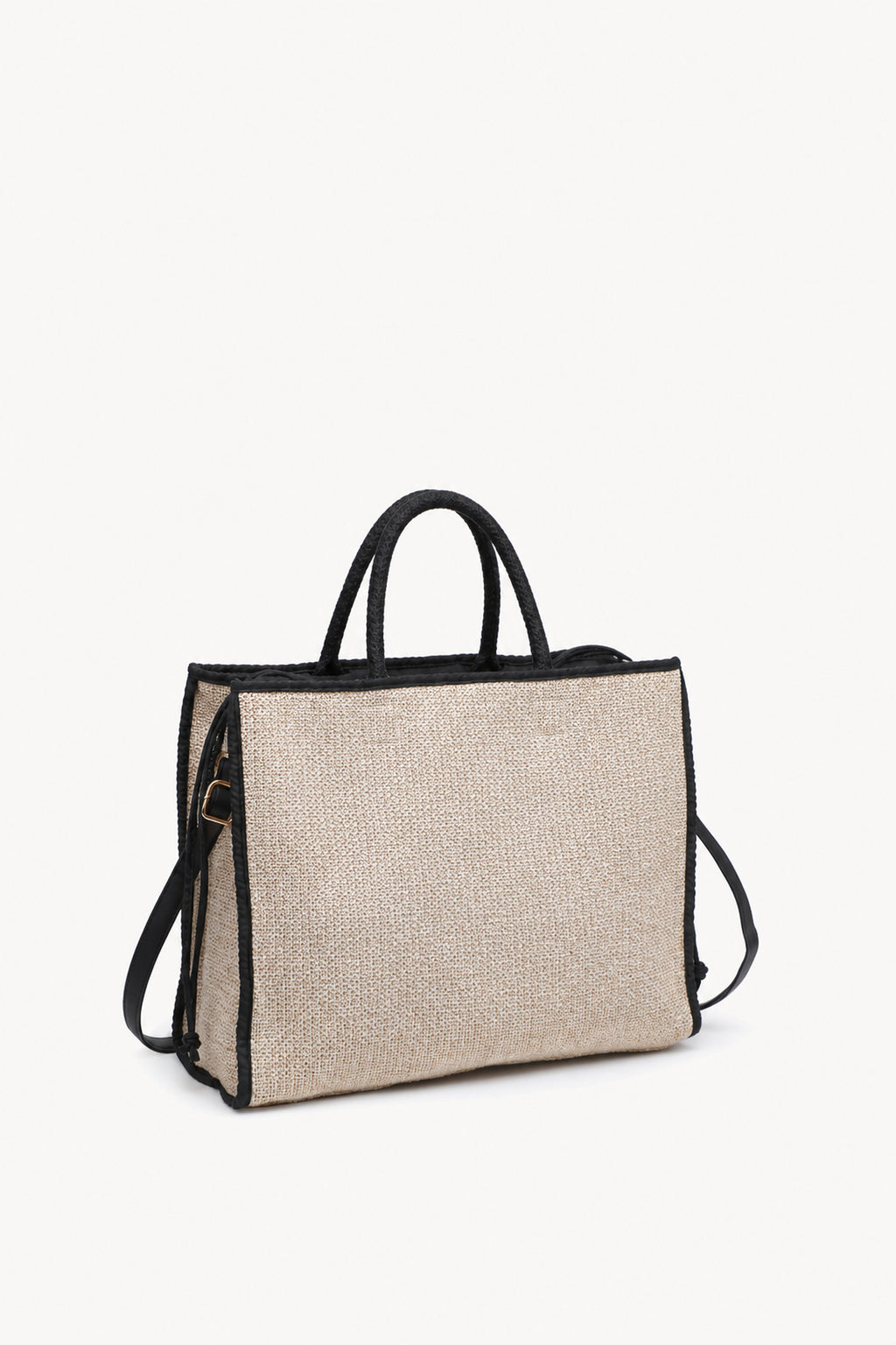 KASSANDRA The Portofino – Black Woven Tote Bag