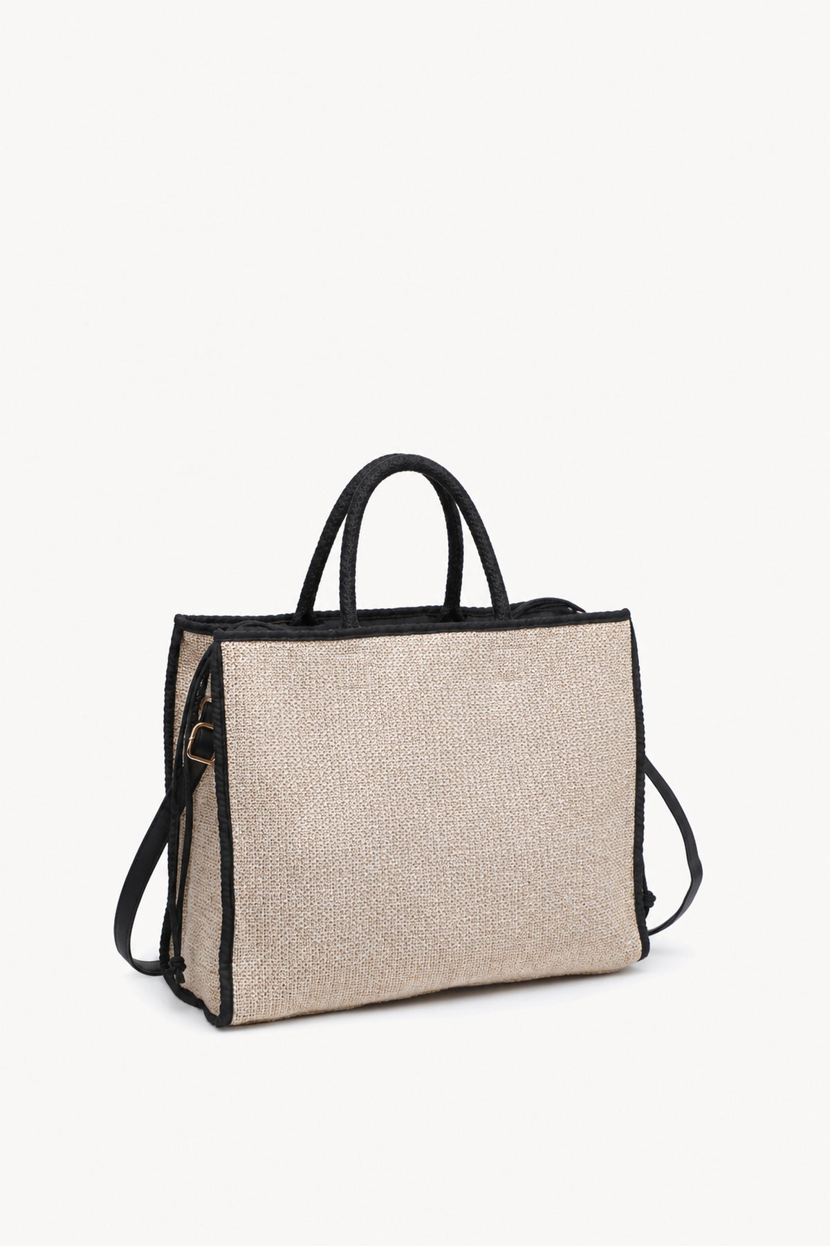 KASSANDRA The Portofino – Black Woven Tote Bag