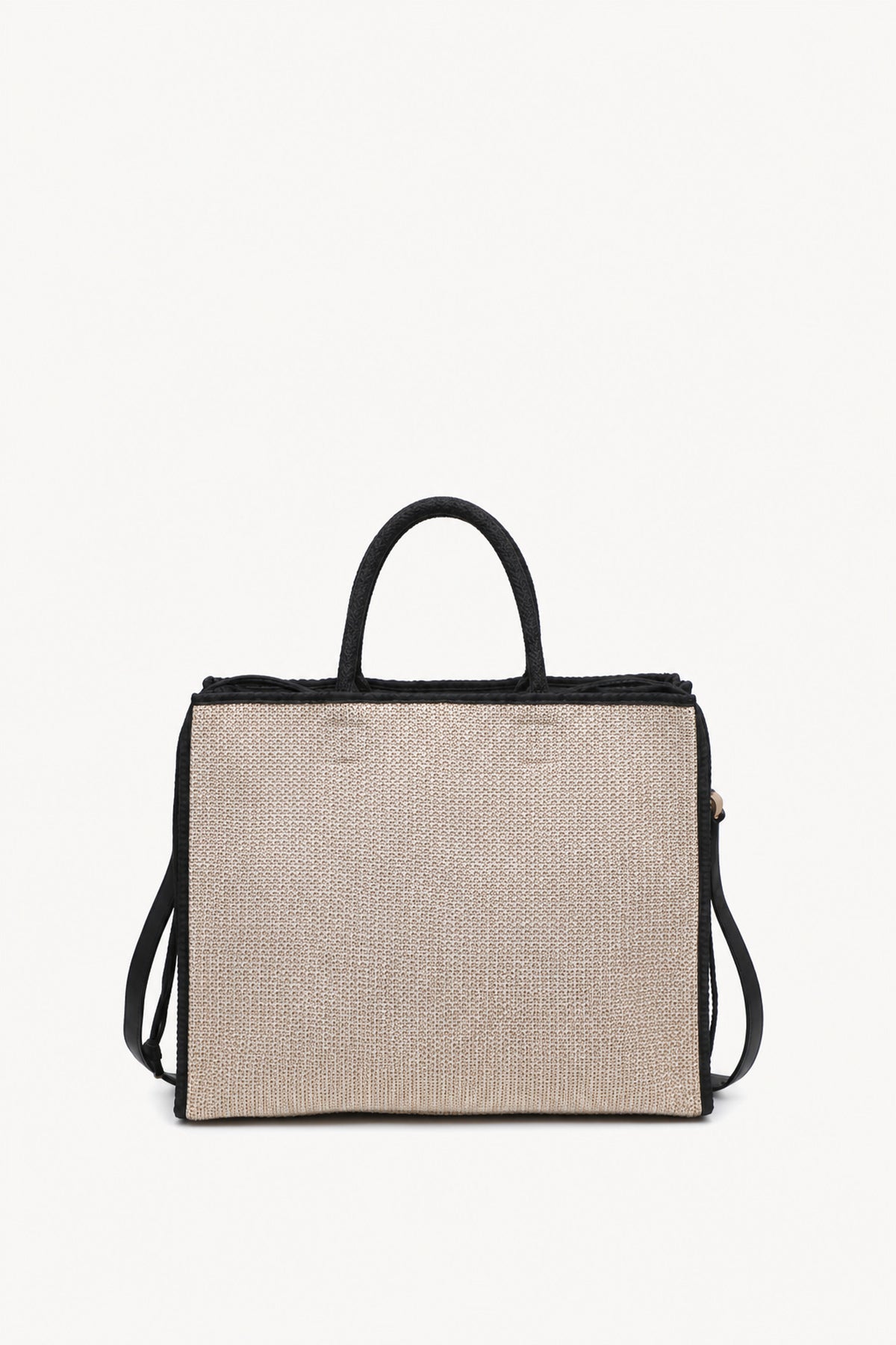 KASSANDRA The Portofino – Black Woven Tote Bag