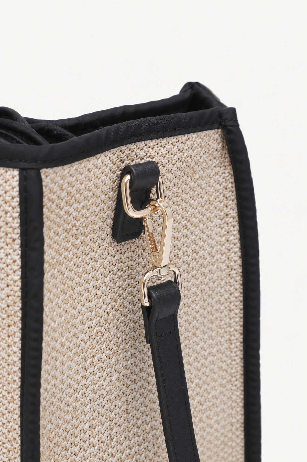 KASSANDRA The Portofino – Black Woven Tote Bag
