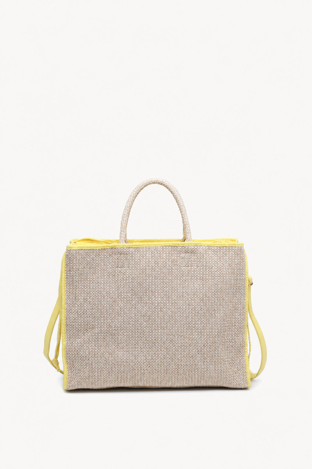 KASSANDRA The Portofino – Yellow Woven Tote Bag